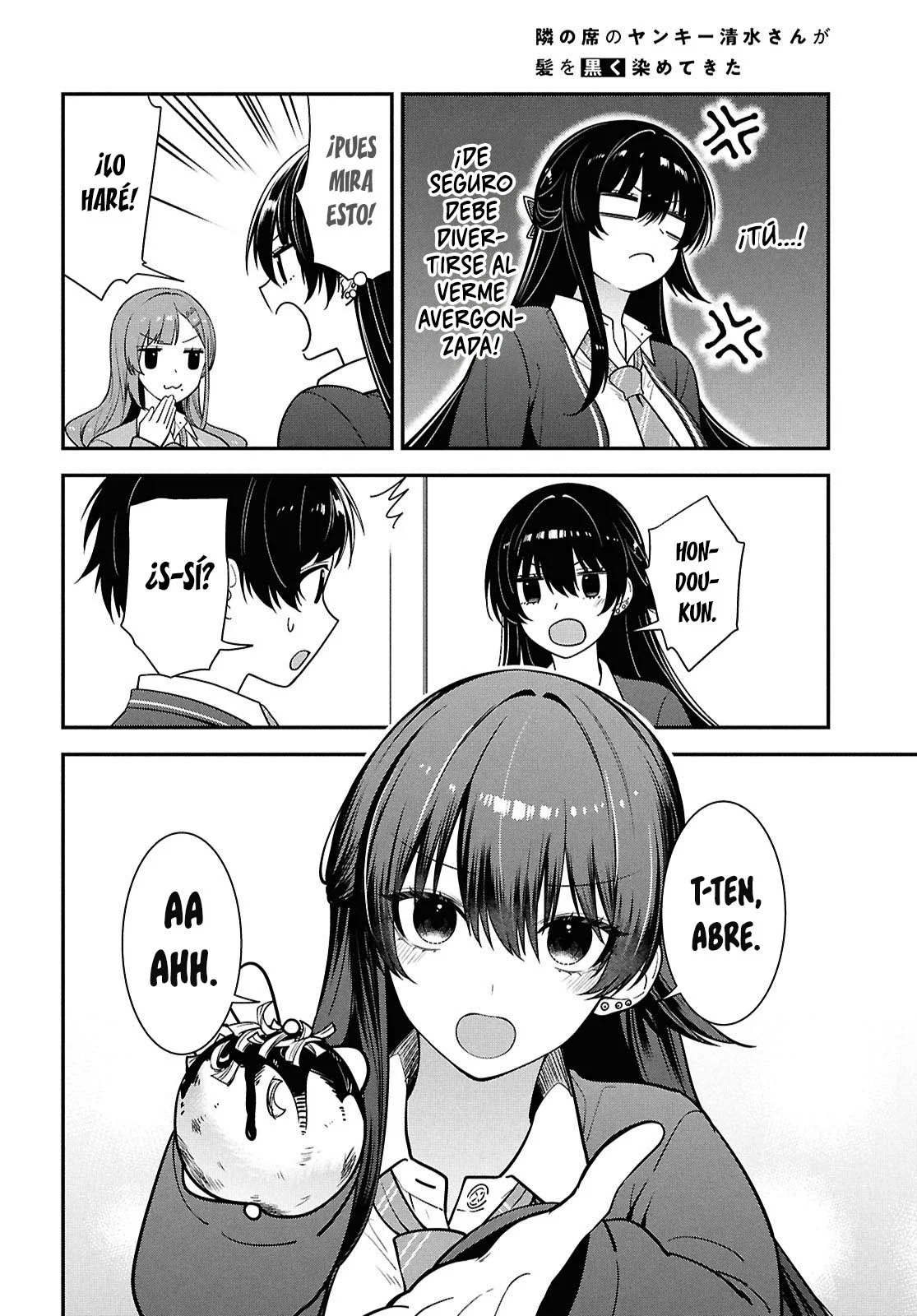 Tonari no Seki no Yankee Shimizu-san ga Kami o Kuroku Sometekita - Capítulo 14 - Página 30 - LectorTMOo