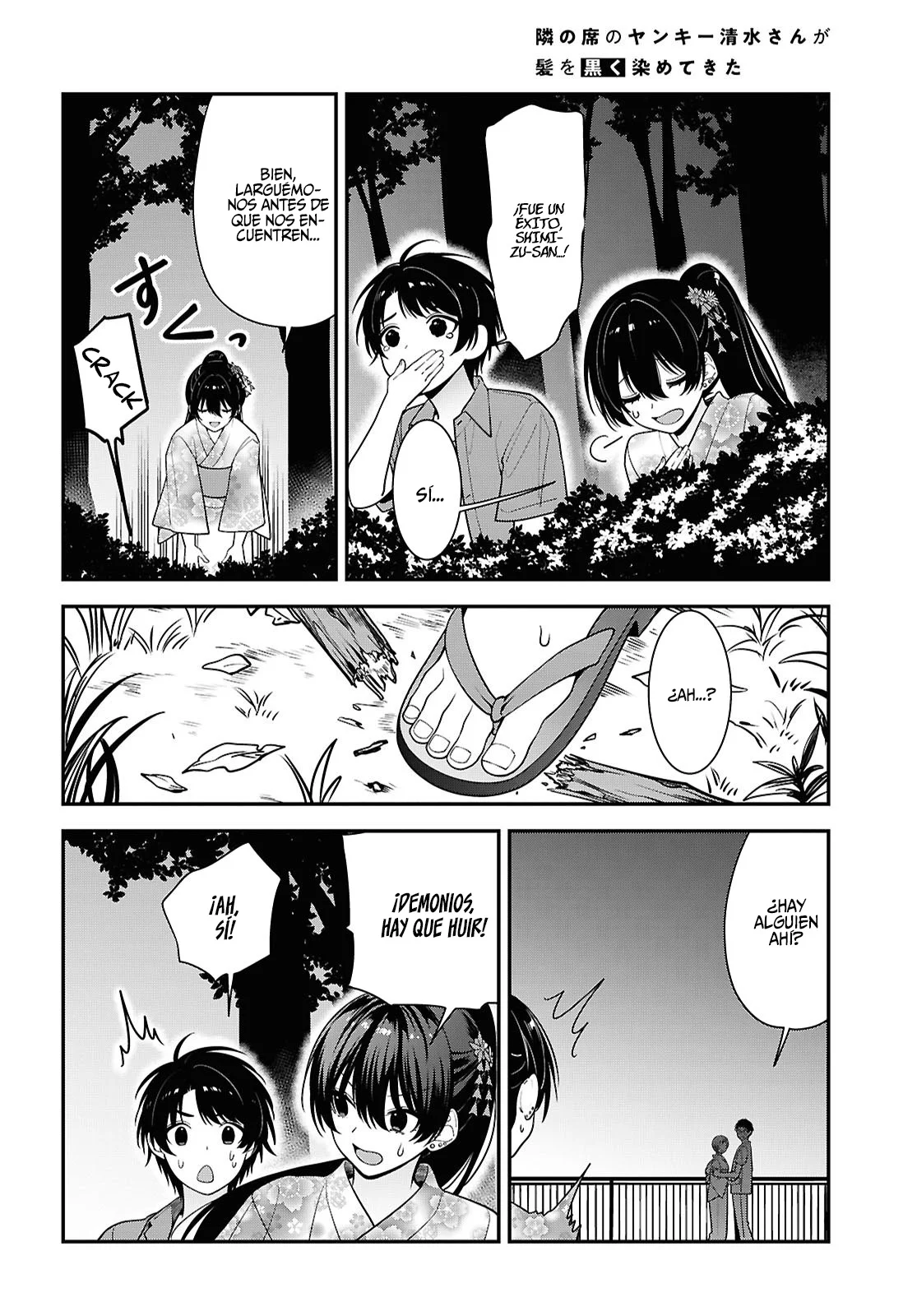 Tonari no Seki no Yankee Shimizu-san ga Kami o Kuroku Sometekita - Capítulo 16 - Página 30 - LectorTMOo