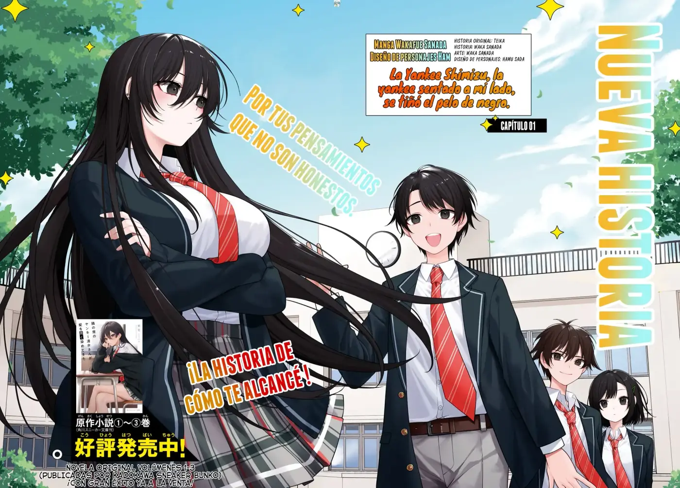 Tonari no Seki no Yankee Shimizu-san ga Kami o Kuroku Sometekita - Capítulo 17 - Página 1 - LectorTMOo
