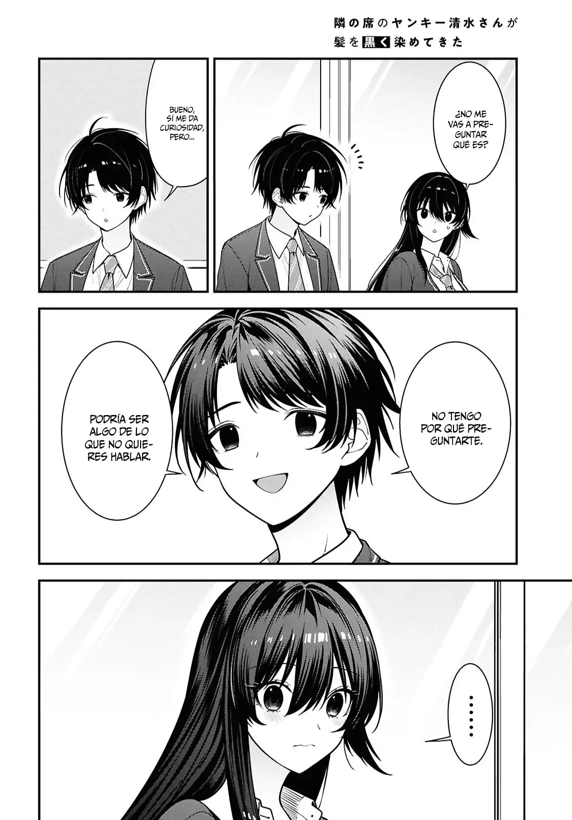 Tonari no Seki no Yankee Shimizu-san ga Kami o Kuroku Sometekita - Capítulo 17 - Página 12 - LectorTMOo