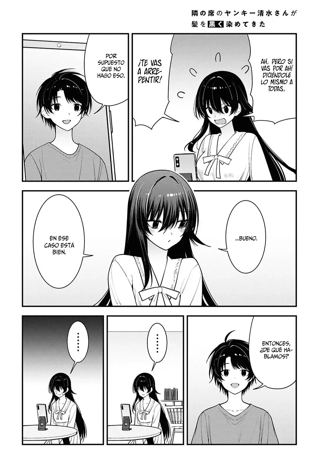 Tonari no Seki no Yankee Shimizu-san ga Kami o Kuroku Sometekita - Capítulo 17 - Página 26 - LectorTMOo