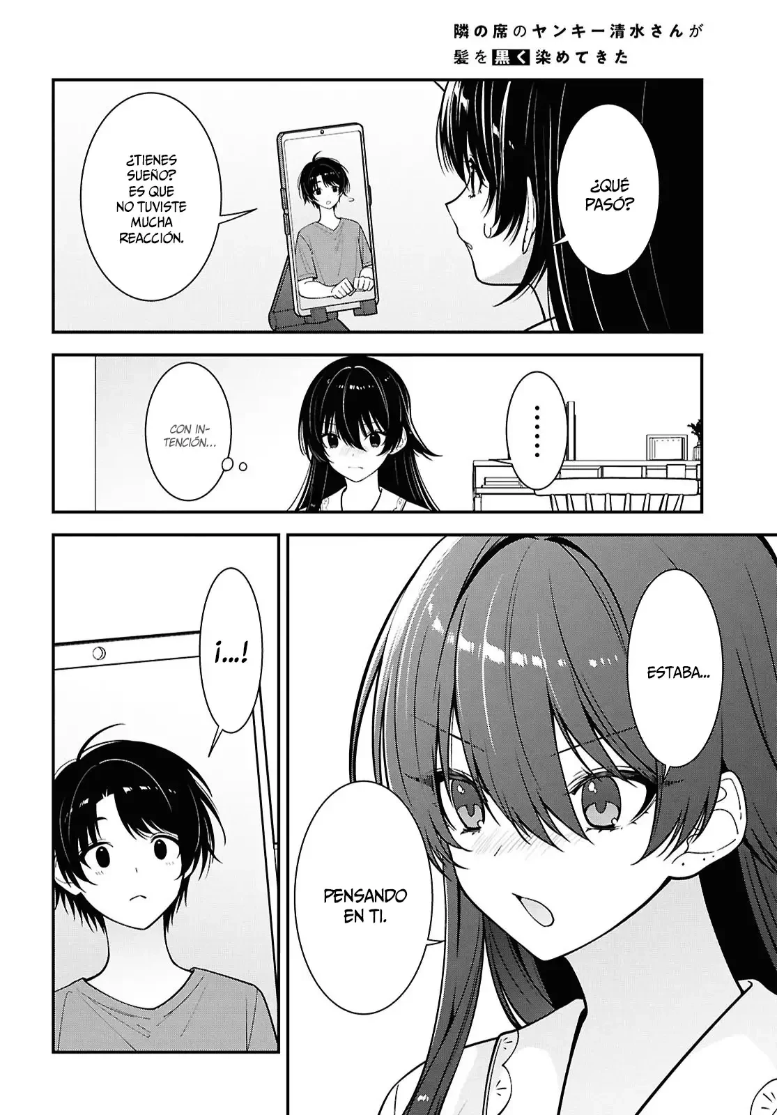 Tonari no Seki no Yankee Shimizu-san ga Kami o Kuroku Sometekita - Capítulo 17 - Página 30 - LectorTMOo