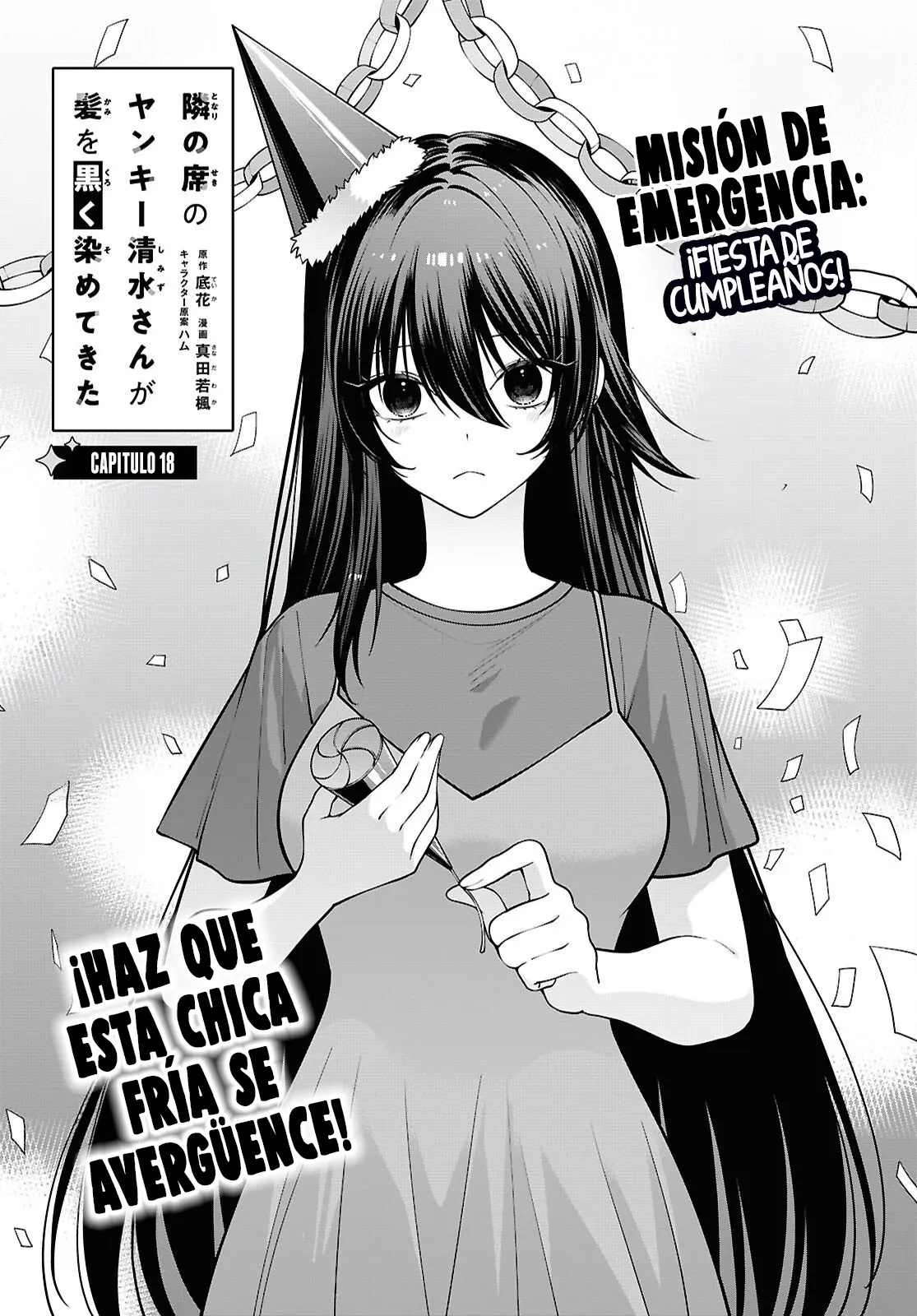 Tonari no Seki no Yankee Shimizu-san ga Kami o Kuroku Sometekita - Capítulo 18 - Página 2 - LectorTMOo