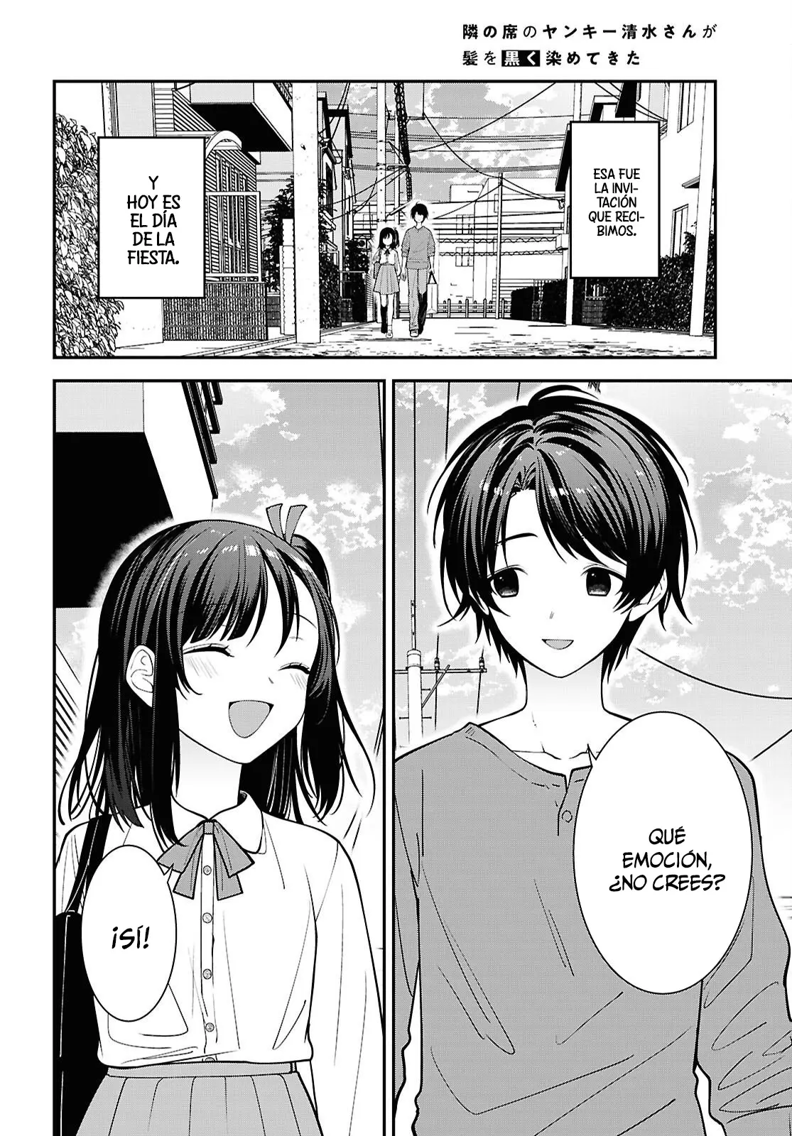 Tonari no Seki no Yankee Shimizu-san ga Kami o Kuroku Sometekita - Capítulo 18 - Página 5 - LectorTMOo