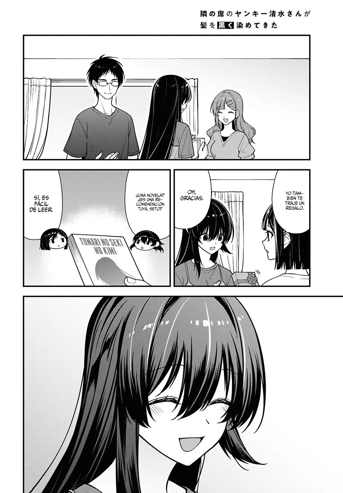 Tonari no Seki no Yankee Shimizu-san ga Kami o Kuroku Sometekita - Capítulo 18 - Página 19 - LectorTMOo