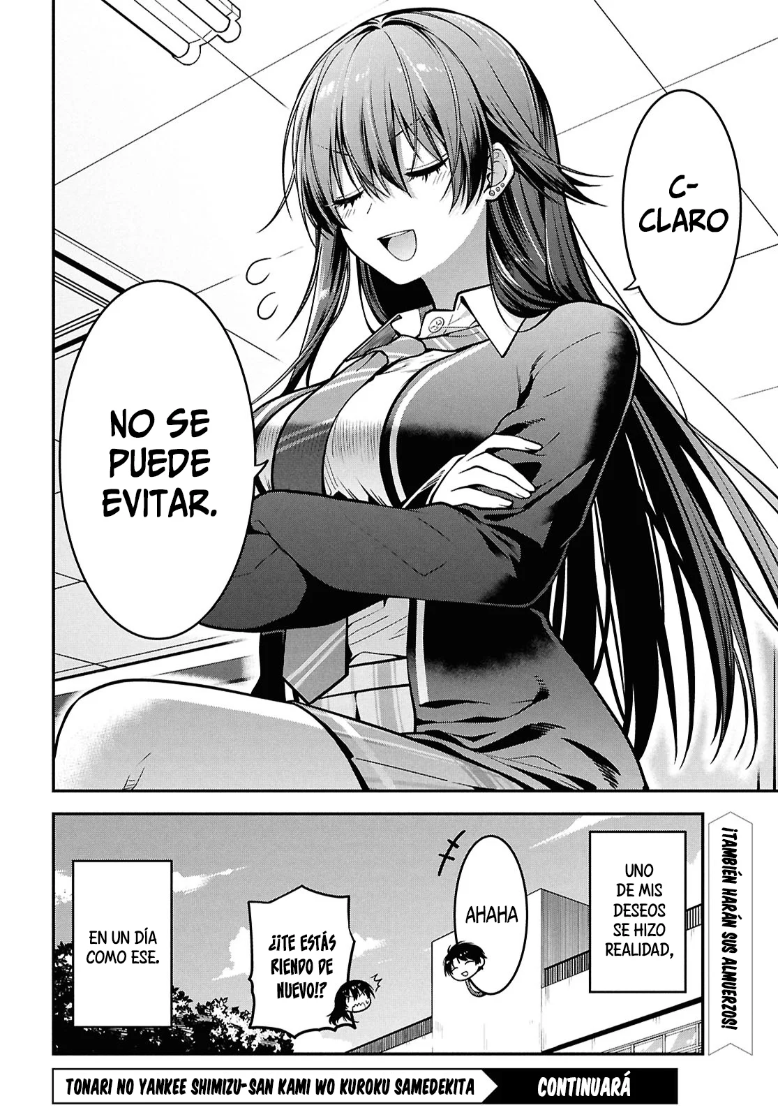 Tonari no Seki no Yankee Shimizu-san ga Kami o Kuroku Sometekita - Capítulo 2 - Página 35 - LectorTMOo