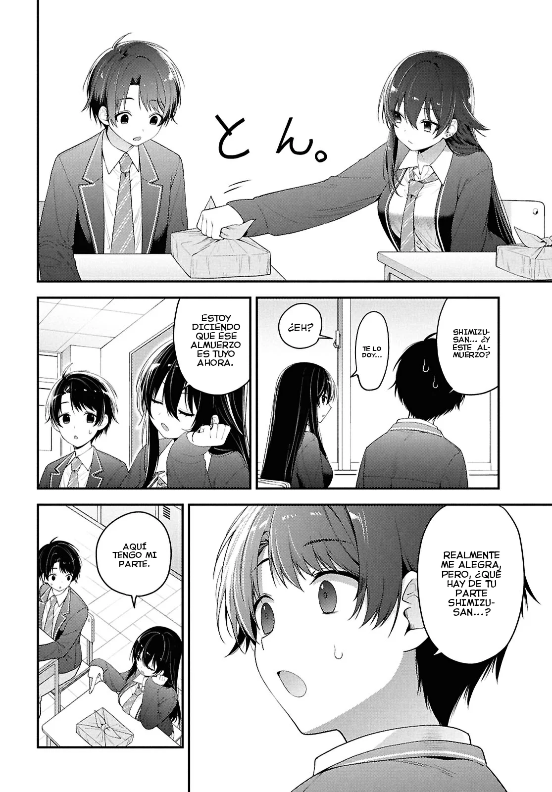 Tonari no Seki no Yankee Shimizu-san ga Kami o Kuroku Sometekita - Capítulo 3 - Página 19 - LectorTMOo