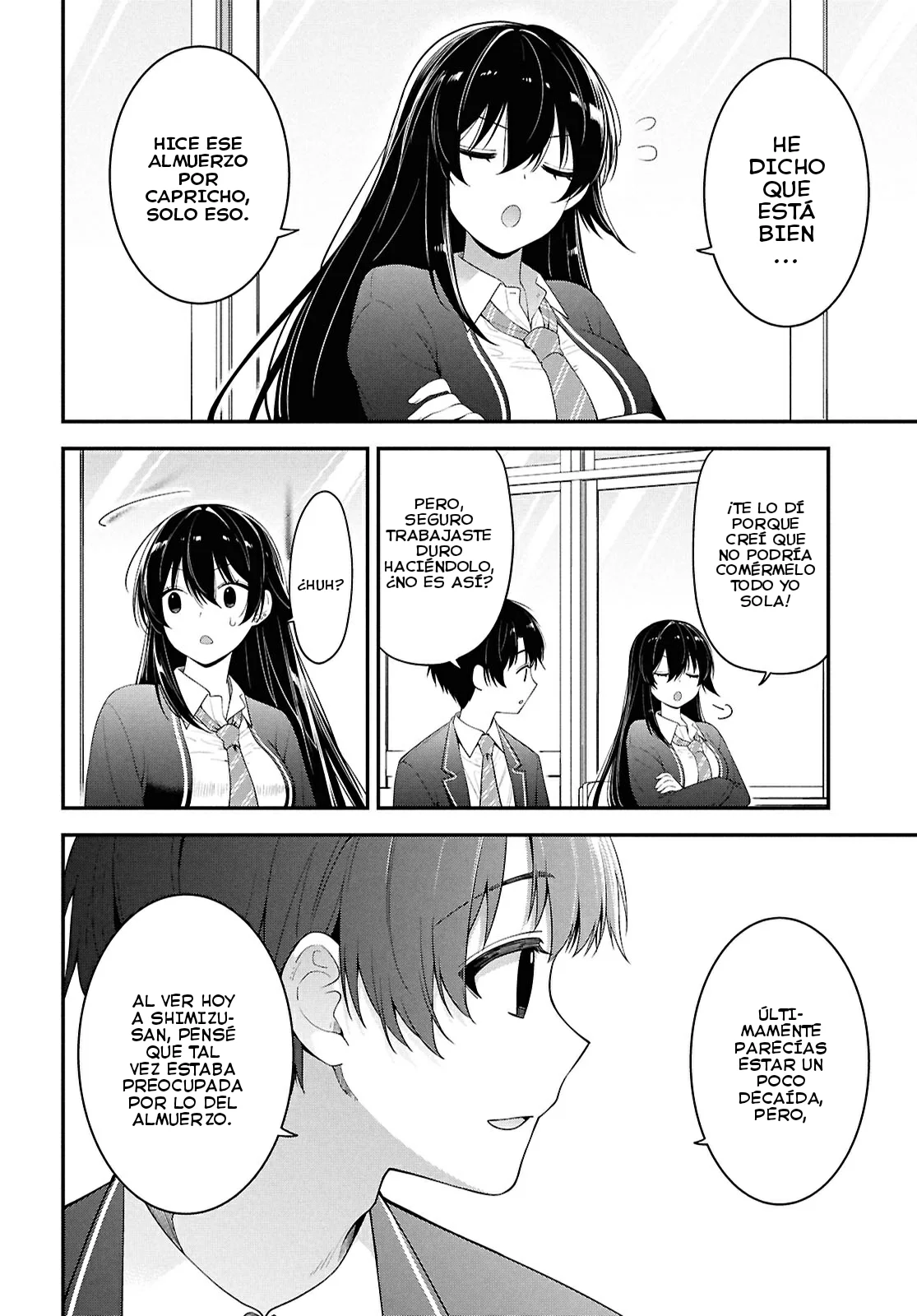 Tonari no Seki no Yankee Shimizu-san ga Kami o Kuroku Sometekita - Capítulo 3 - Página 27 - LectorTMOo