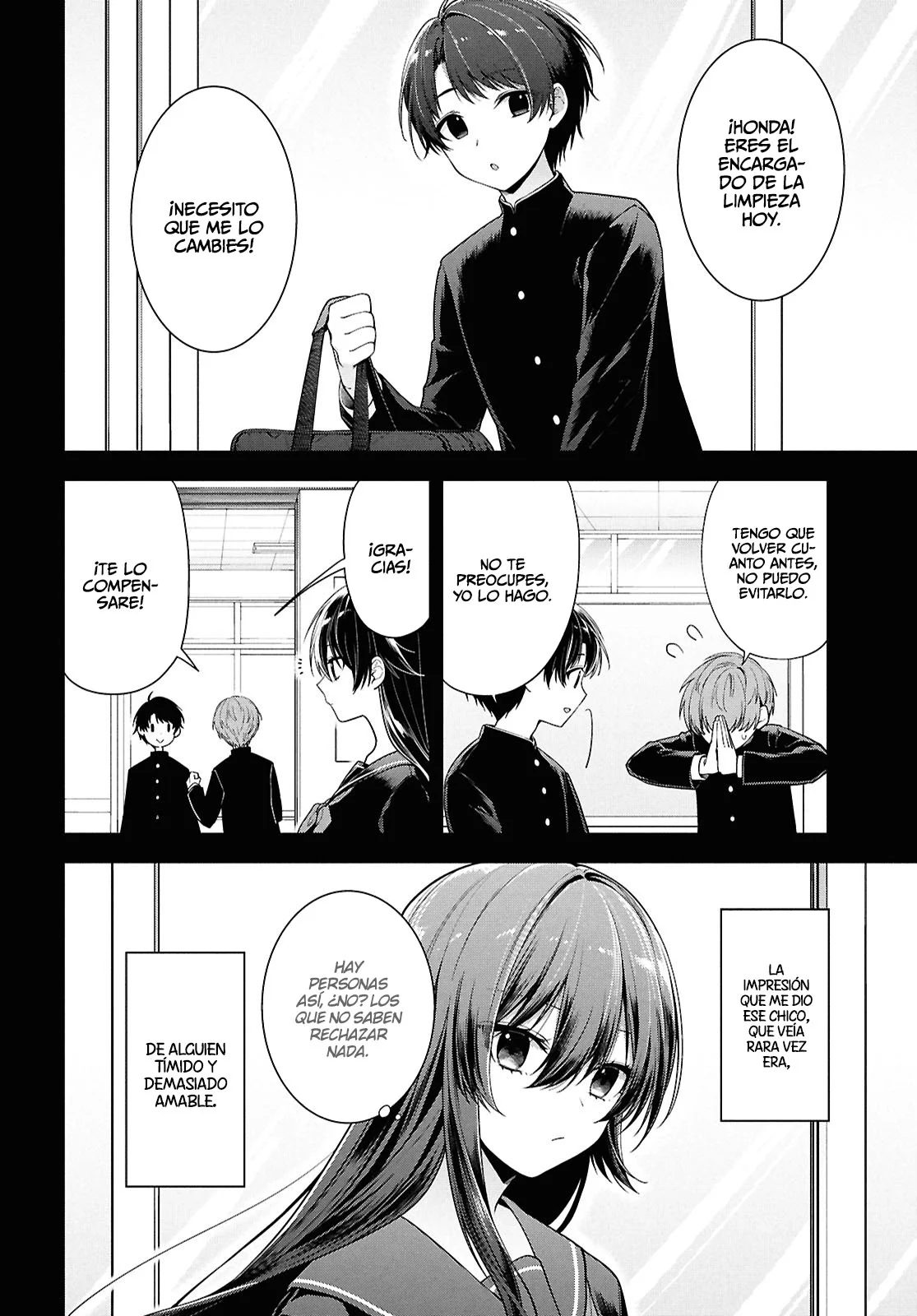 Tonari no Seki no Yankee Shimizu-san ga Kami o Kuroku Sometekita - Capítulo 4 - Página 10 - LectorTMOo
