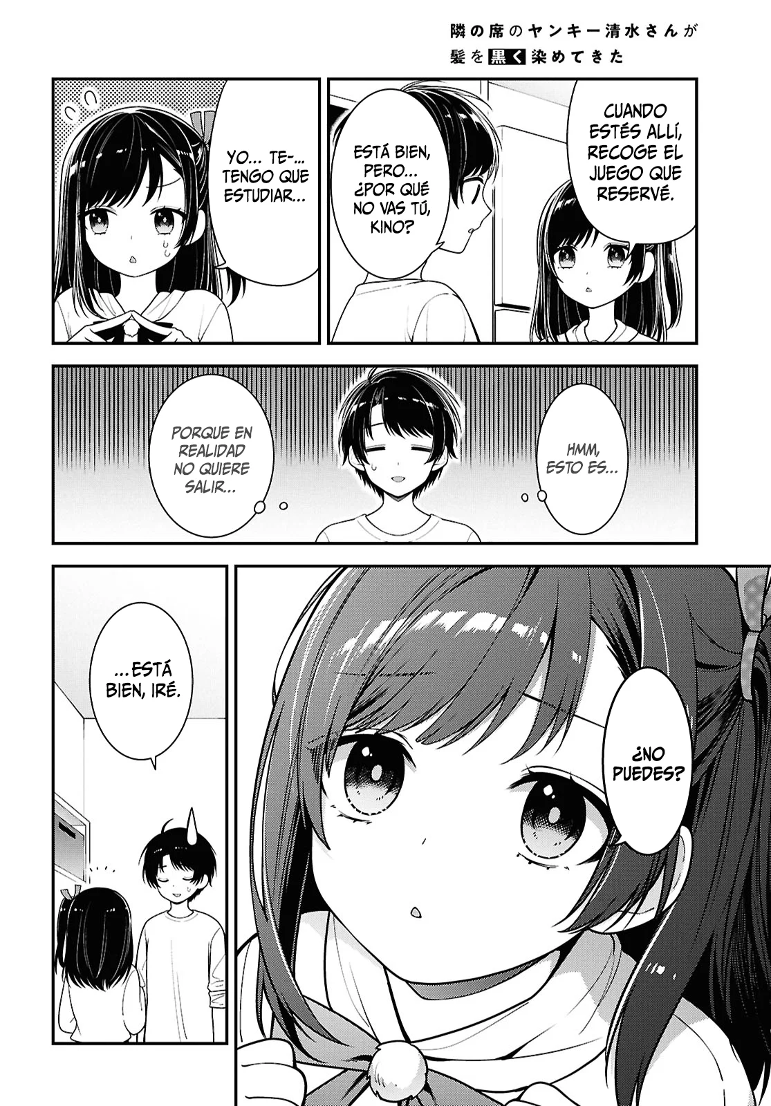 Tonari no Seki no Yankee Shimizu-san ga Kami o Kuroku Sometekita - Capítulo 5 - Página 9 - LectorTMOo