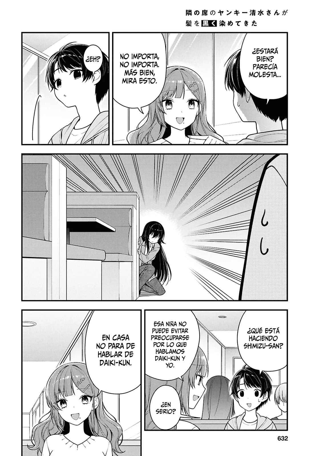 Tonari no Seki no Yankee Shimizu-san ga Kami o Kuroku Sometekita - Capítulo 5 - Página 17 - LectorTMOo