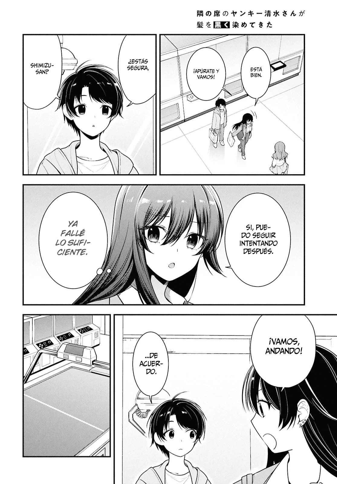 Tonari no Seki no Yankee Shimizu-san ga Kami o Kuroku Sometekita - Capítulo 7 - Página 5 - LectorTMOo