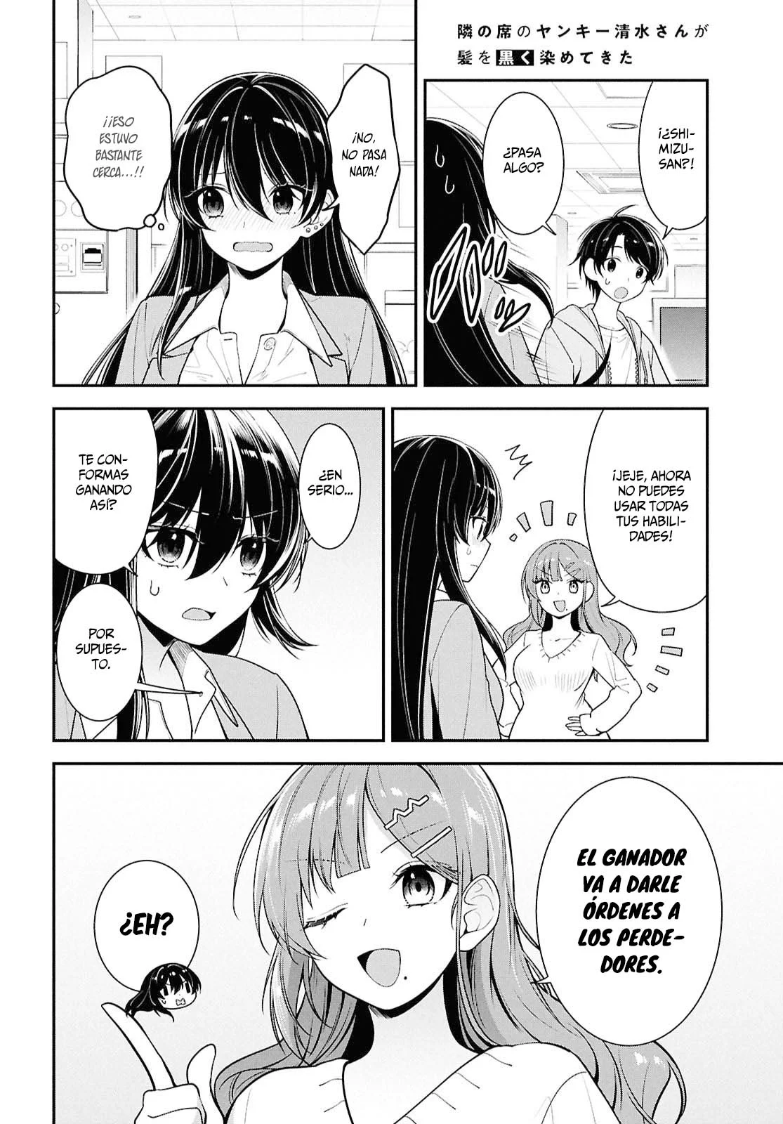 Tonari no Seki no Yankee Shimizu-san ga Kami o Kuroku Sometekita - Capítulo 7 - Página 11 - LectorTMOo