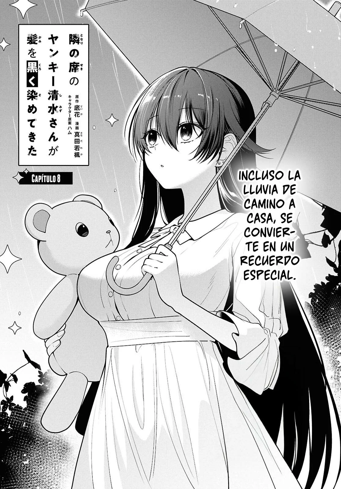 Tonari no Seki no Yankee Shimizu-san ga Kami o Kuroku Sometekita - Capítulo 8 - Página 2 - LectorTMOo