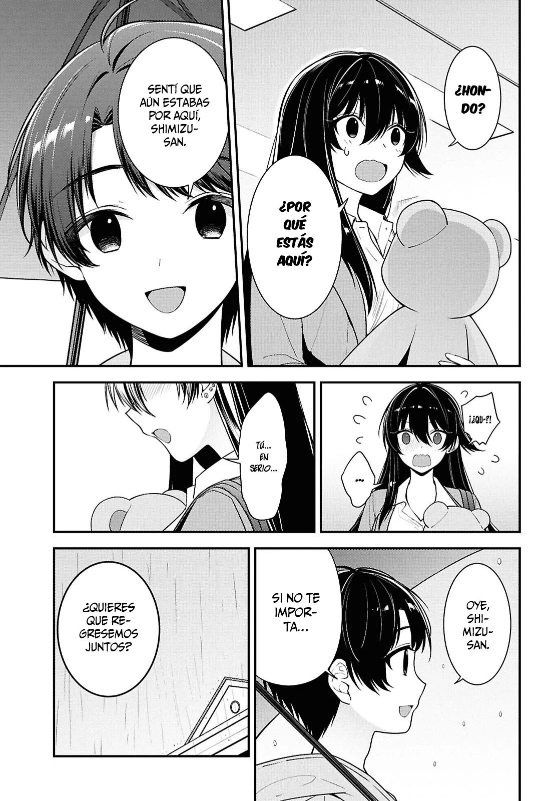 Tonari no Seki no Yankee Shimizu-san ga Kami o Kuroku Sometekita - Capítulo 8 - Página 12 - LectorTMOo