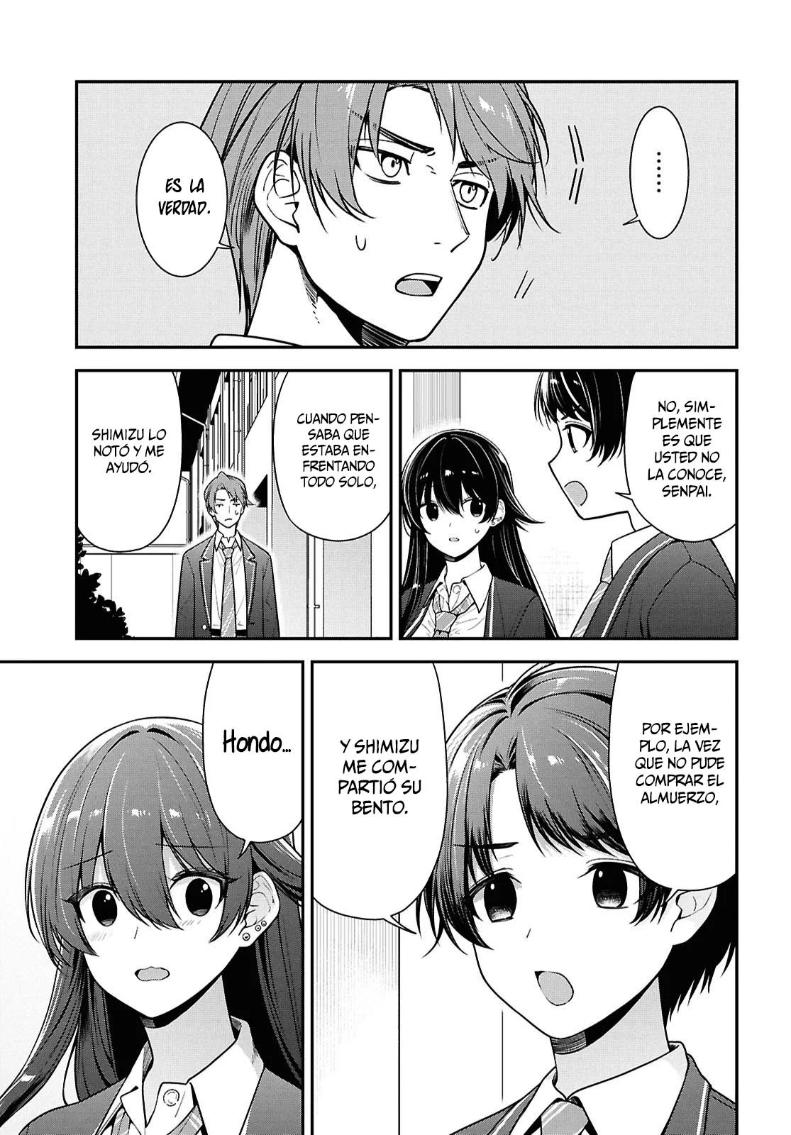 Tonari no Seki no Yankee Shimizu-san ga Kami o Kuroku Sometekita - Capítulo 9 - Página 23 - LectorTMOo