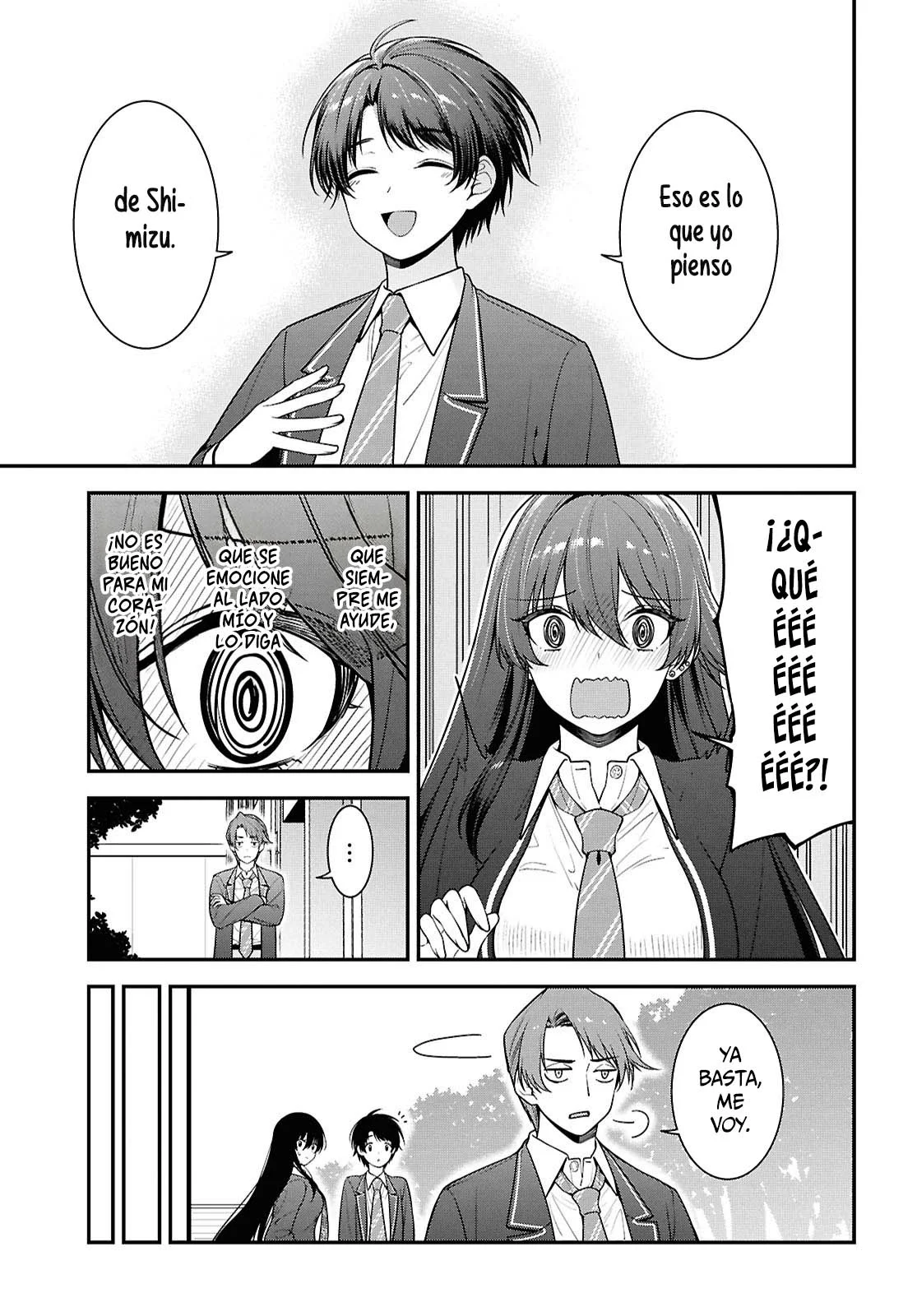 Tonari no Seki no Yankee Shimizu-san ga Kami o Kuroku Sometekita - Capítulo 9 - Página 28 - LectorTMOo