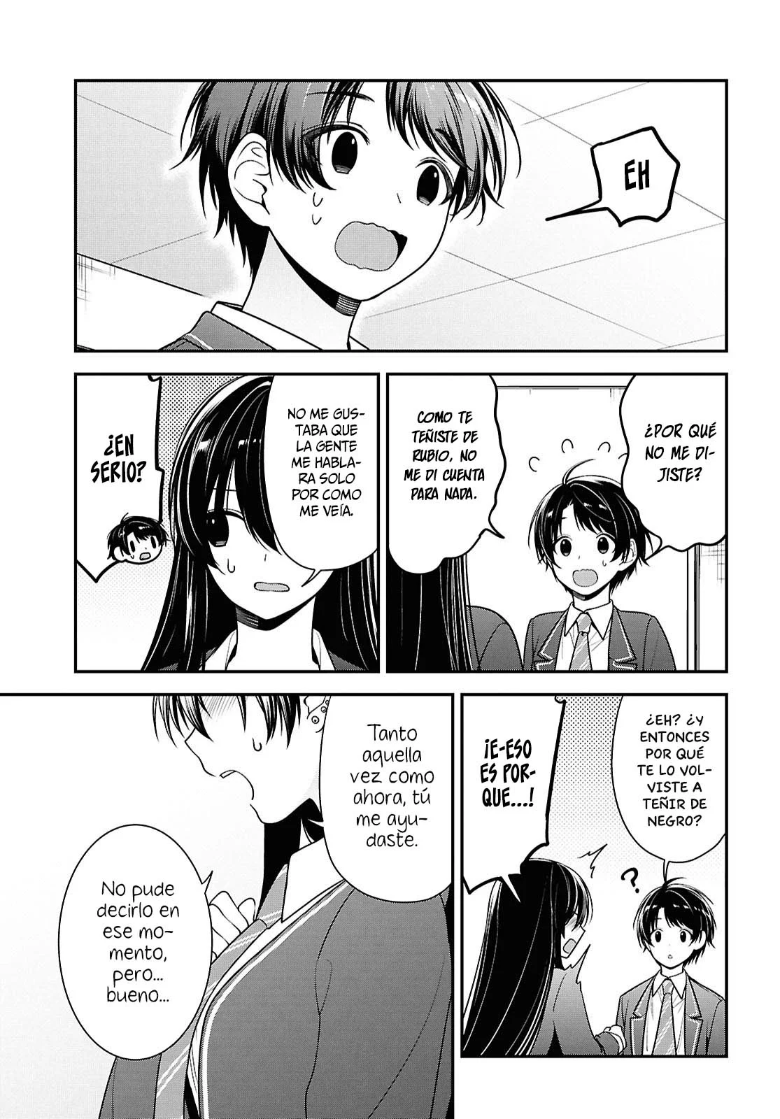 Tonari no Seki no Yankee Shimizu-san ga Kami o Kuroku Sometekita - Capítulo 9 - Página 32 - LectorTMOo