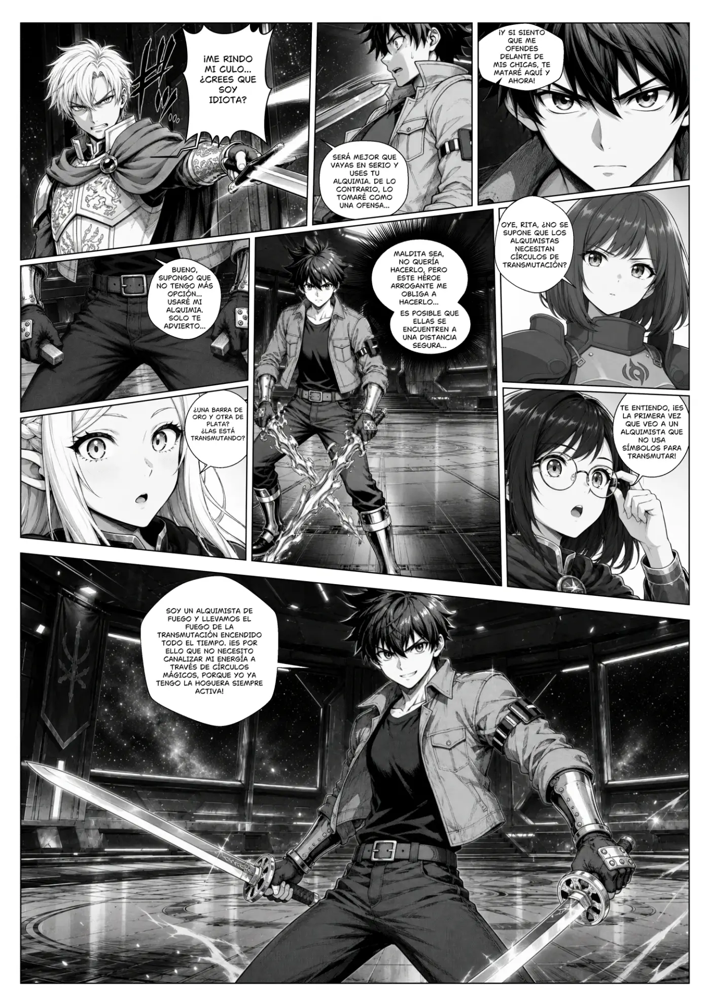 X-Caution | El Alquimista de Fuego que enamora a Todas sin querer Salvará al universo... o algo así! (Manga IA) - Capítulo 13 - Página 22 - LectorTMOo