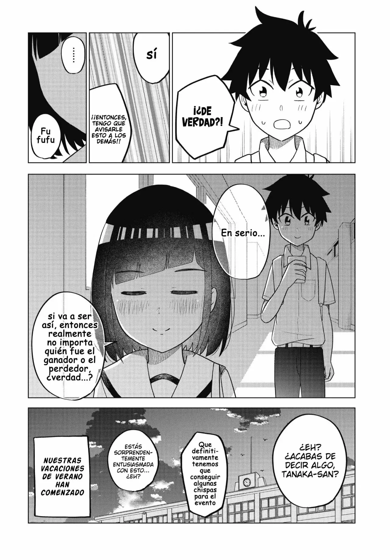 Classmate no Tanaka-san wa Sugoku Kowai capítulo 54 página 13
