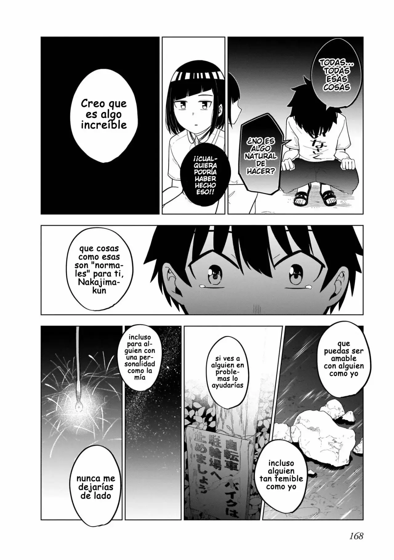 Classmate no Tanaka-san wa Sugoku Kowai capítulo 56 página 13
