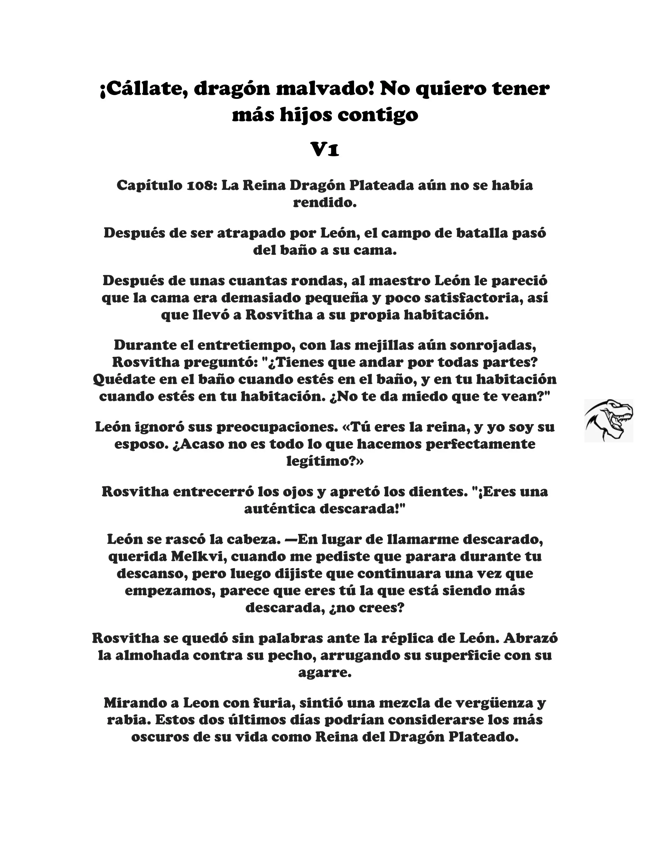 ¡Callate, dragon malvado! No quiero tener mas hijos contigo. (Novela) - Capítulo 108 - Página 1 - LectorTMOo