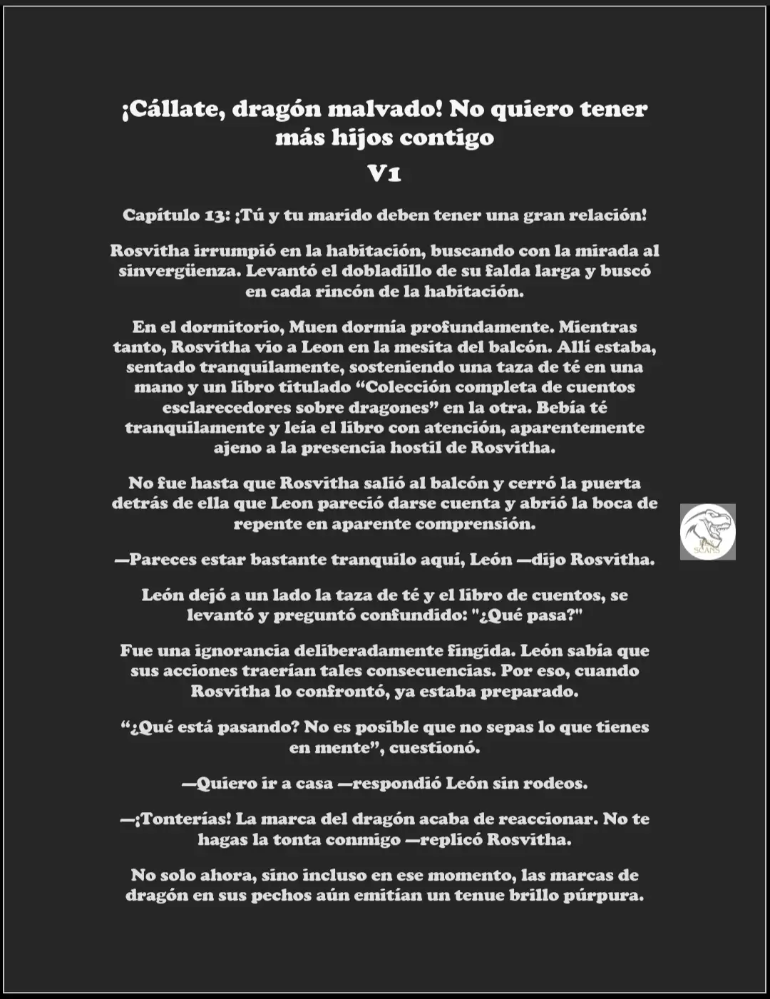 ¡Callate, dragon malvado! No quiero tener mas hijos contigo. (Novela) - Capítulo 13 - Página 1 - LectorTMOo
