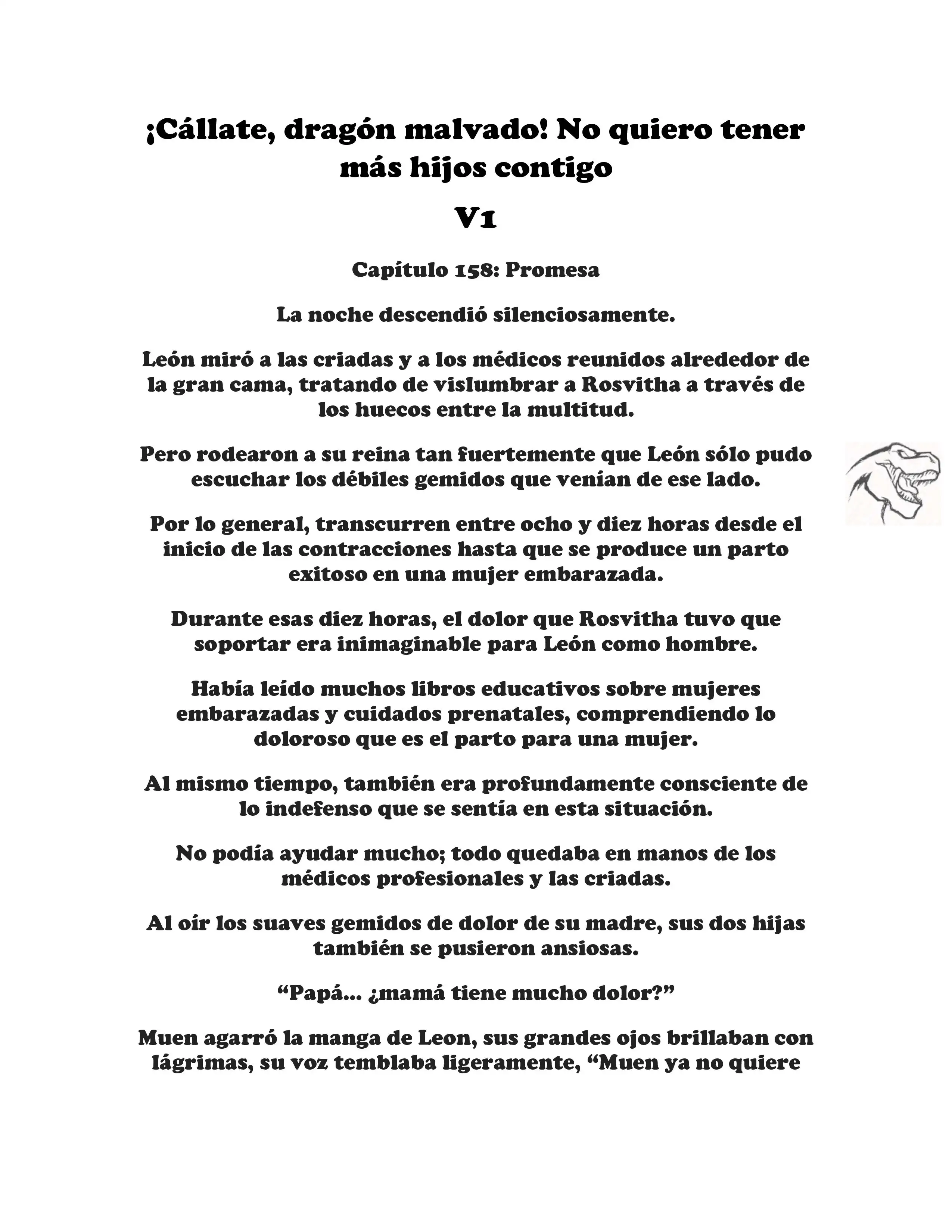 ¡Callate, dragon malvado! No quiero tener mas hijos contigo. (Novela) - Capítulo 158 - Página 1 - LectorTMOo
