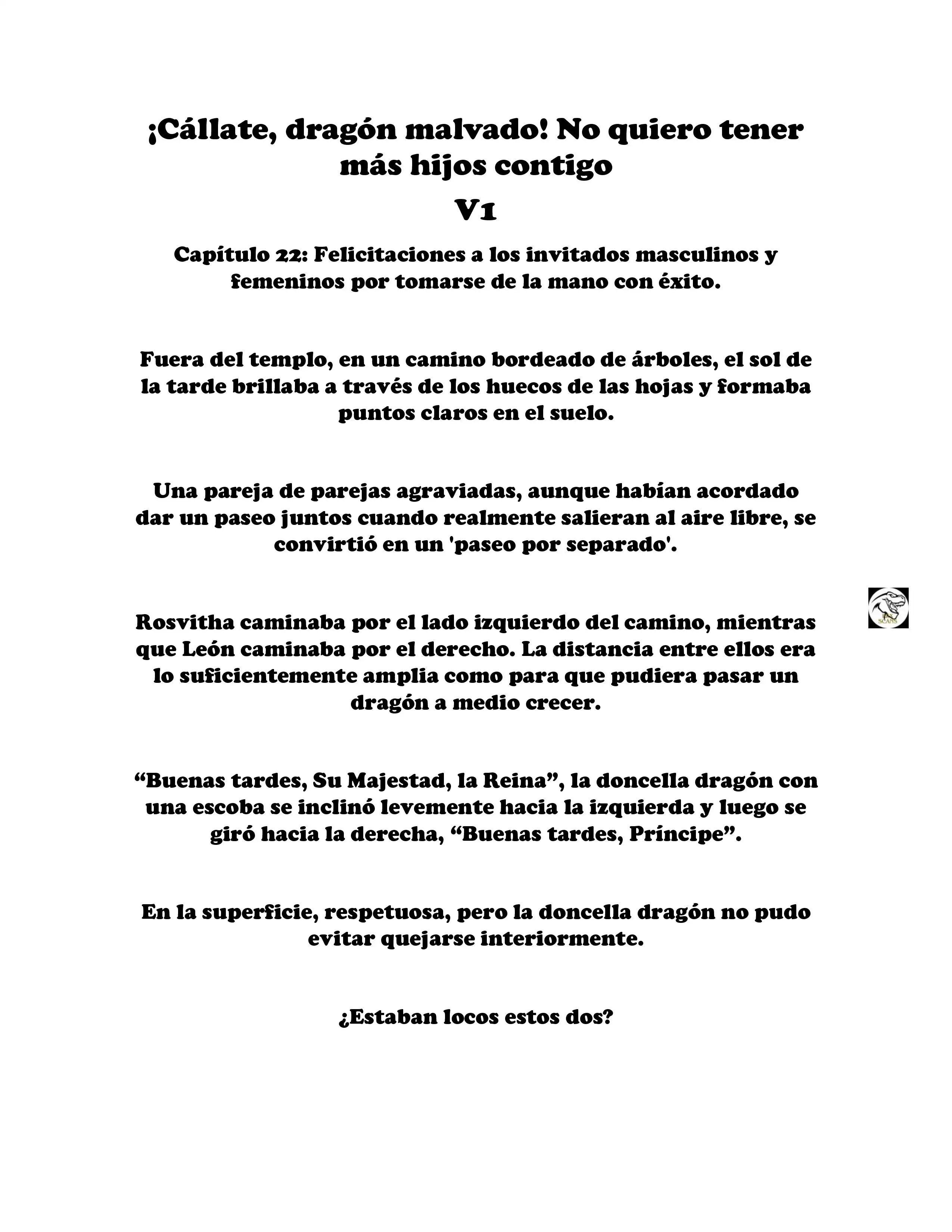¡Callate, dragon malvado! No quiero tener mas hijos contigo. (Novela) - Capítulo 22 - Página 1 - LectorTMOo
