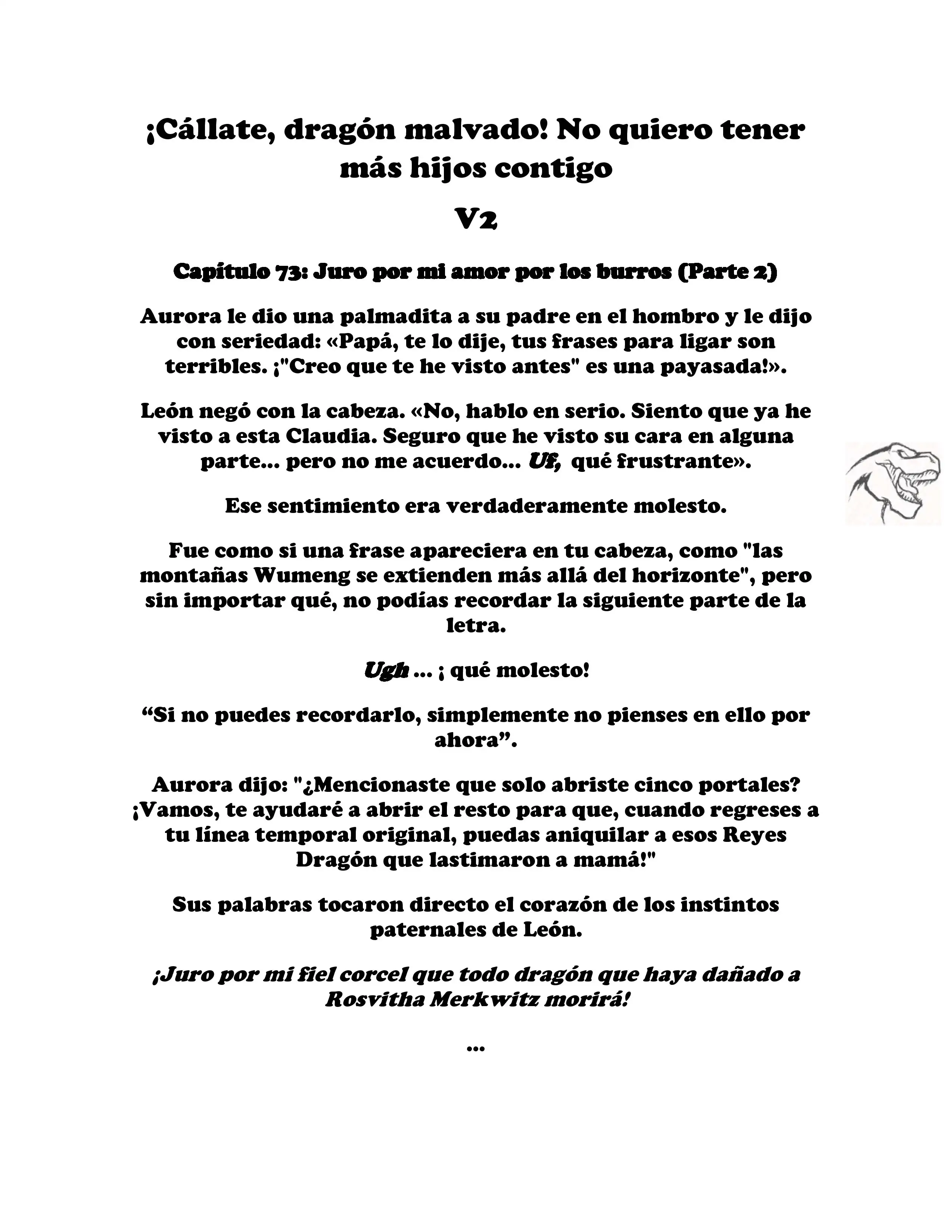 ¡Callate, dragon malvado! No quiero tener mas hijos contigo. (Novela) - Capítulo 270 - Página 1 - LectorTMOo