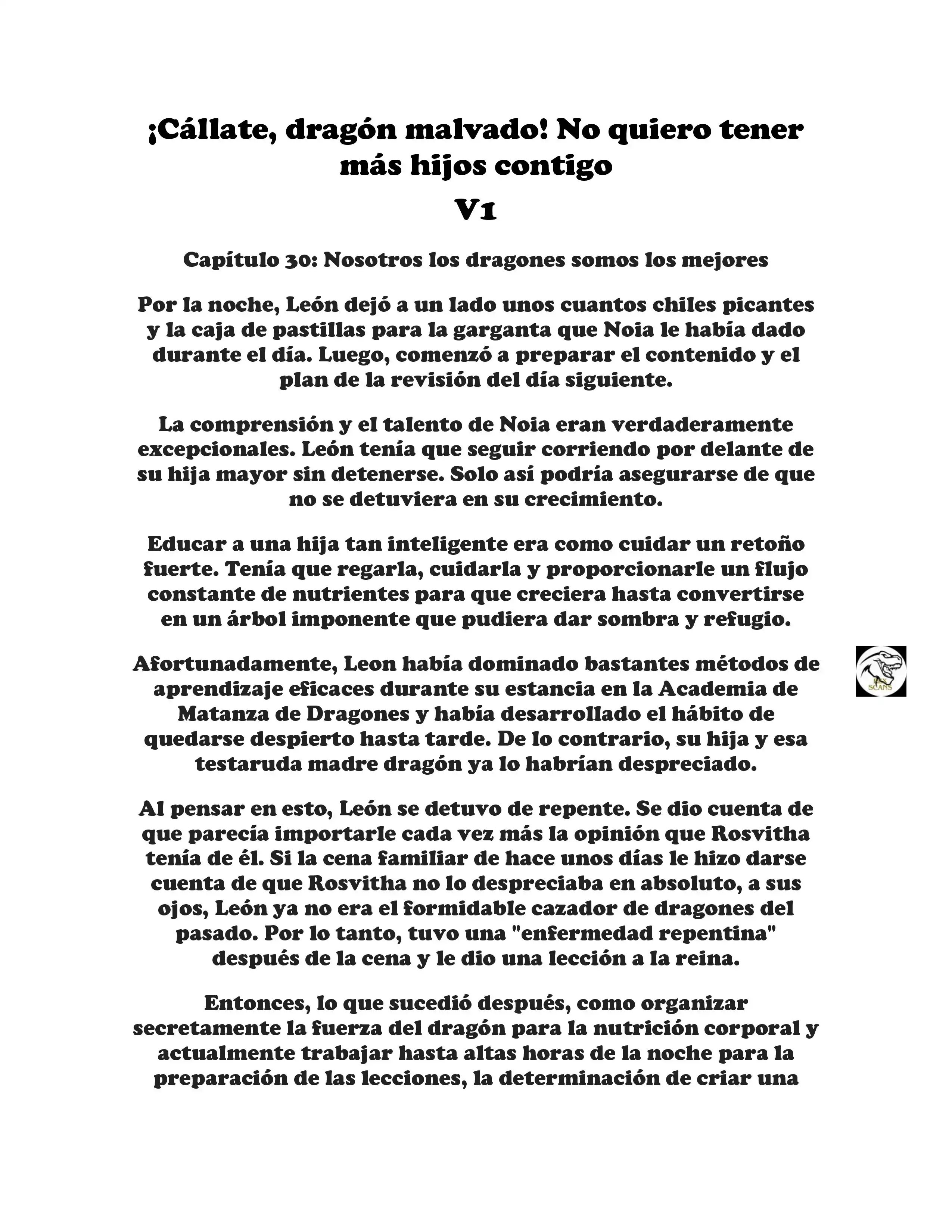 ¡Callate, dragon malvado! No quiero tener mas hijos contigo. (Novela) - Capítulo 30 - Página 1 - LectorTMOo
