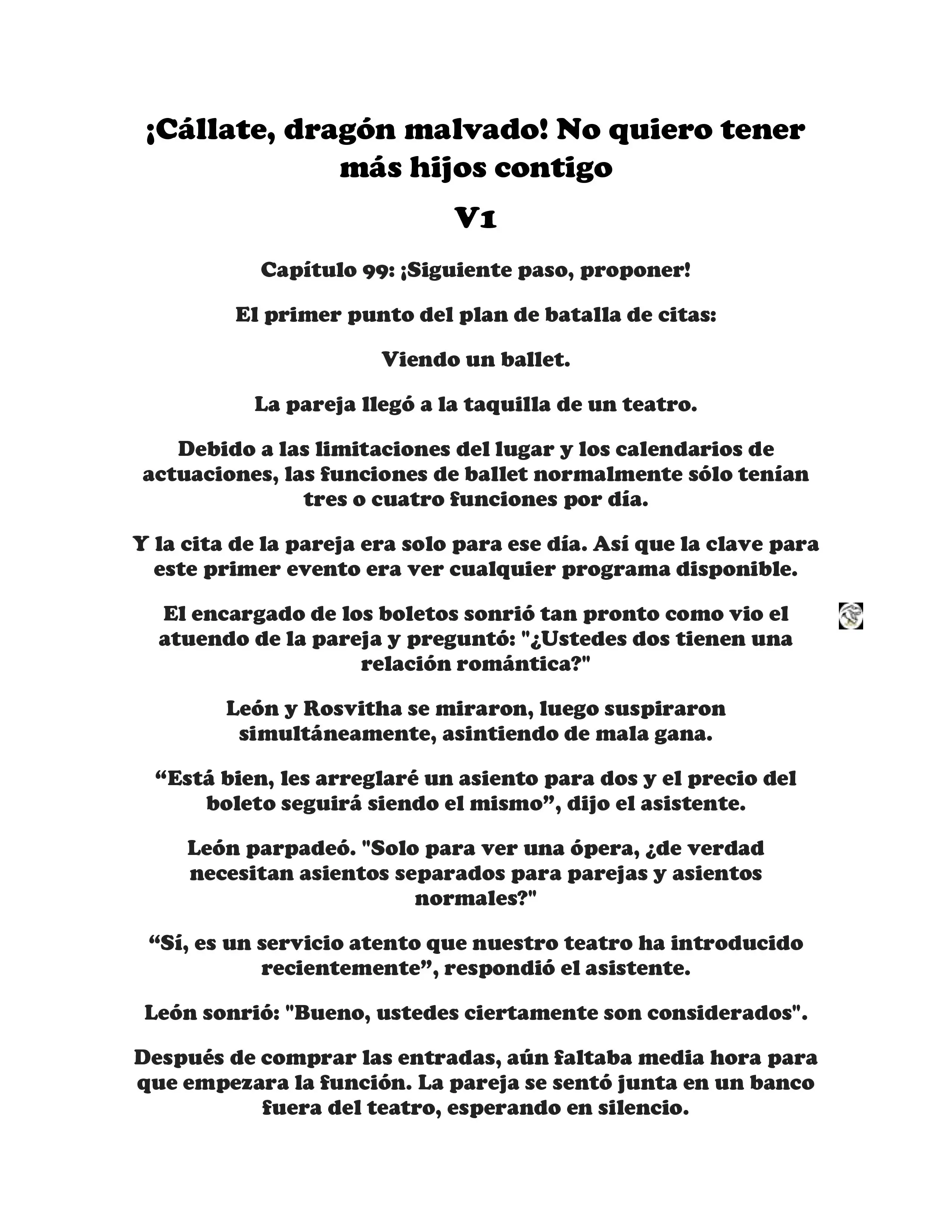 ¡Callate, dragon malvado! No quiero tener mas hijos contigo. (Novela) - Capítulo 99 - Página 1 - LectorTMOo