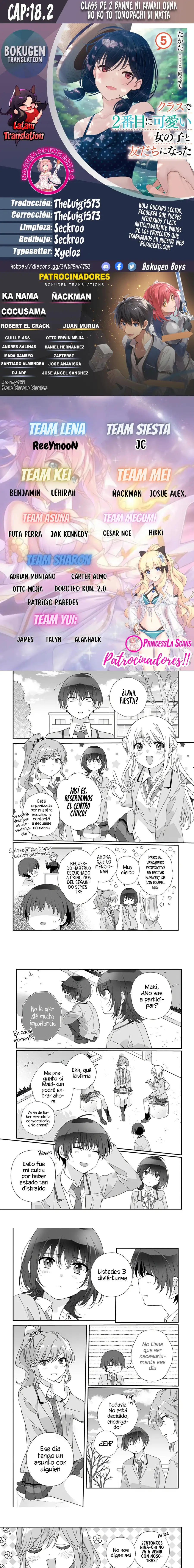 Class de 2-banme ni Kawaii Onnanoko to Tomodachi ni natta - Capítulo 18.2 - Página 1 - LectorTMOo
