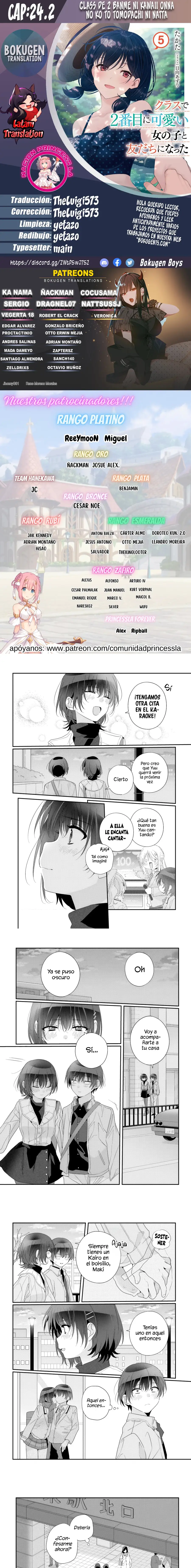 Class de 2-banme ni Kawaii Onnanoko to Tomodachi ni natta - Capítulo 24.2 - Página 1 - LectorTMOo