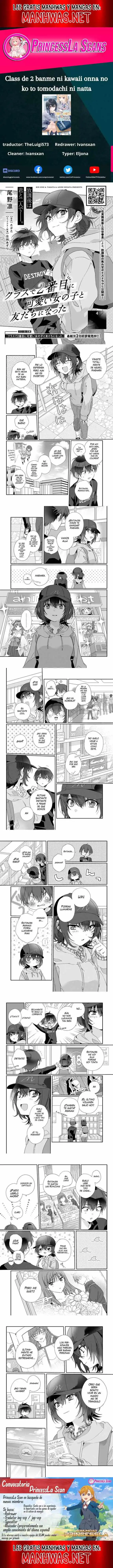 Class de 2-banme ni Kawaii Onnanoko to Tomodachi ni natta - Capítulo 4.1 - Página 1 - LectorTMOo