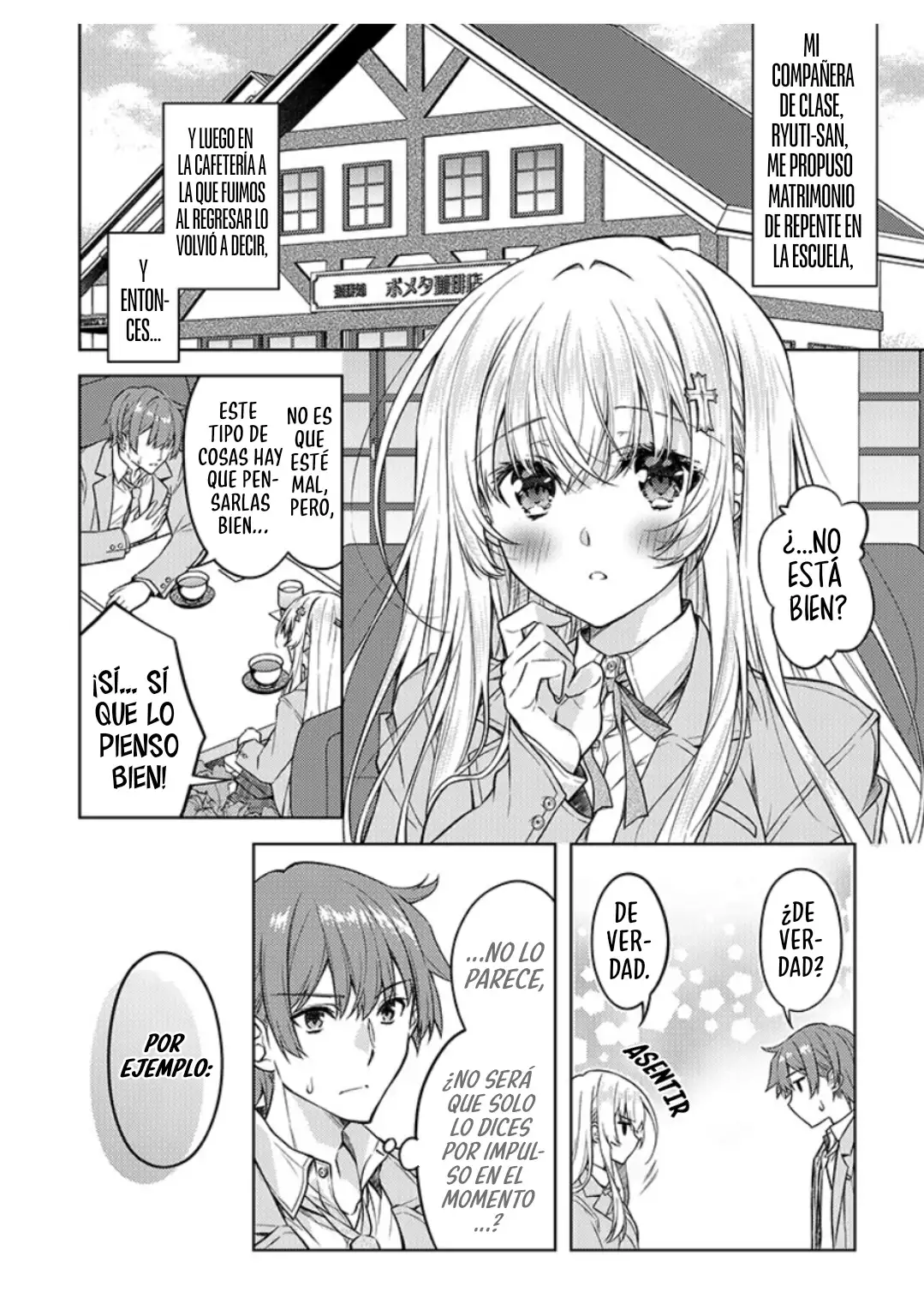Cuando mi compañera de clase, una hermosa chica nordica, se convirtio en mi prometida, termino volviendose increiblemente dulce y cariñosa - Capítulo 3 - Página 4 - LectorTMOo