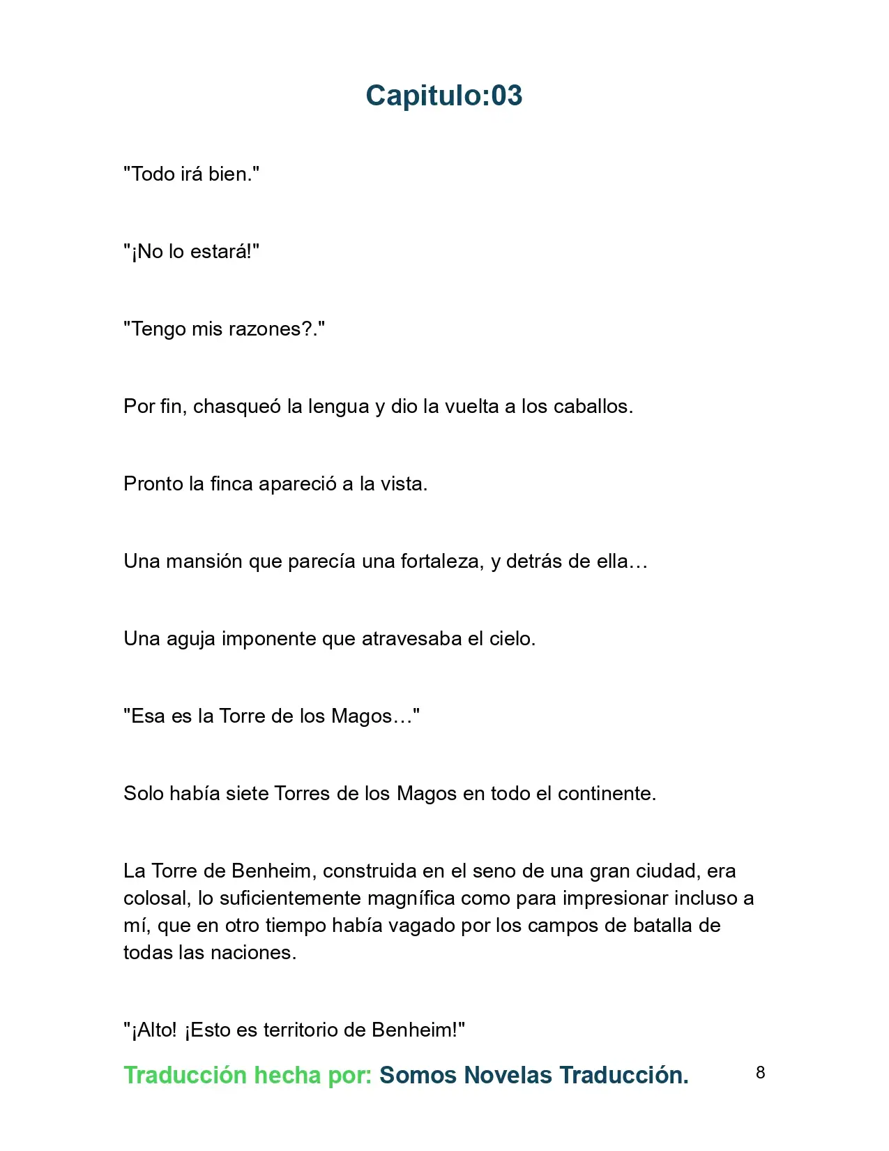 El Yerno del Mago es un Maestro de la Espada sin Igual (Novela) - Capítulo 3 - Página 8 - LectorTMOo
