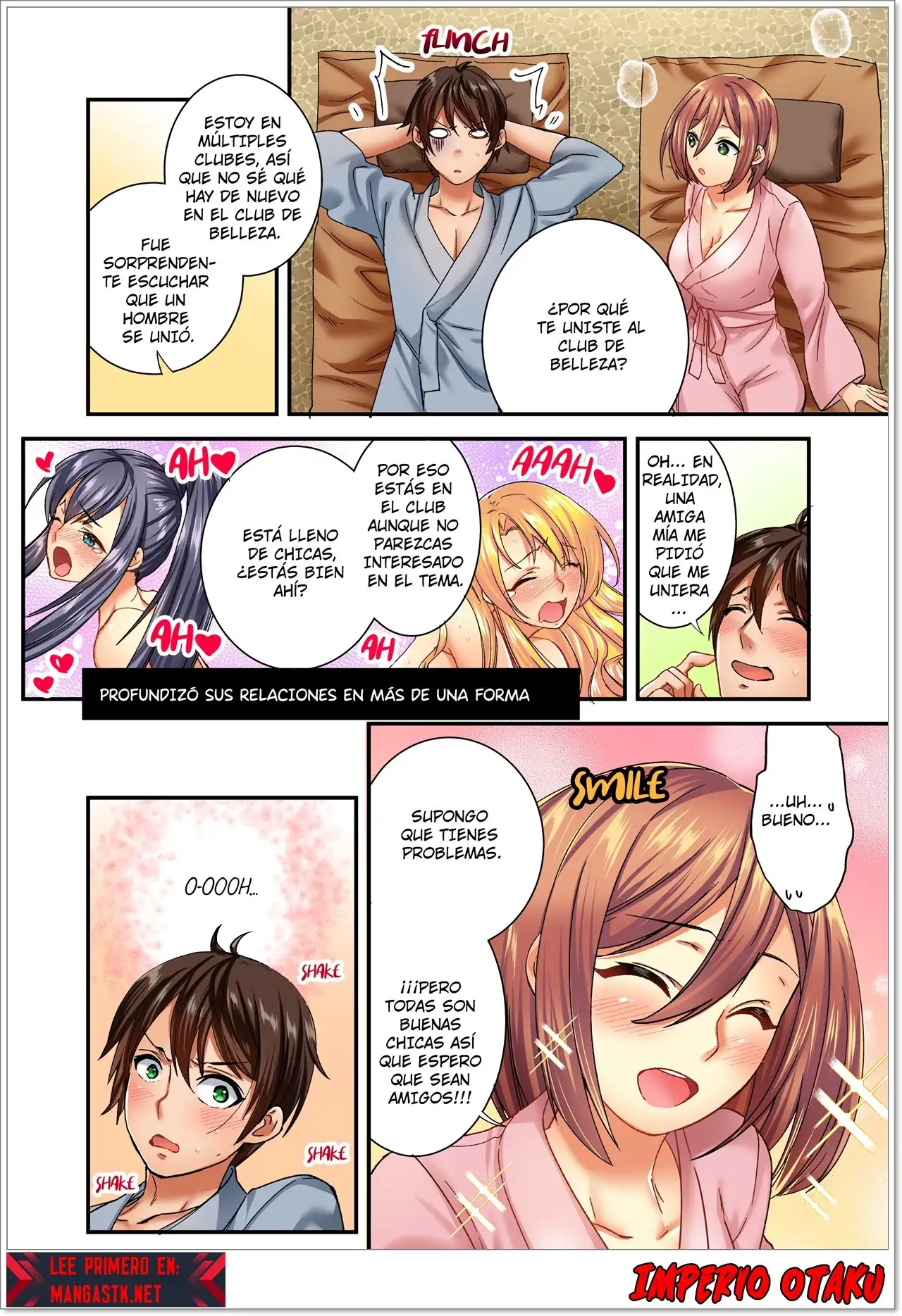 ¡Insercion en un punto lascivo…! Tratamiento de belleza resbaladizo y sensible en un club lleno de chicas - Capítulo 7 - Página 4 - LectorTMOo