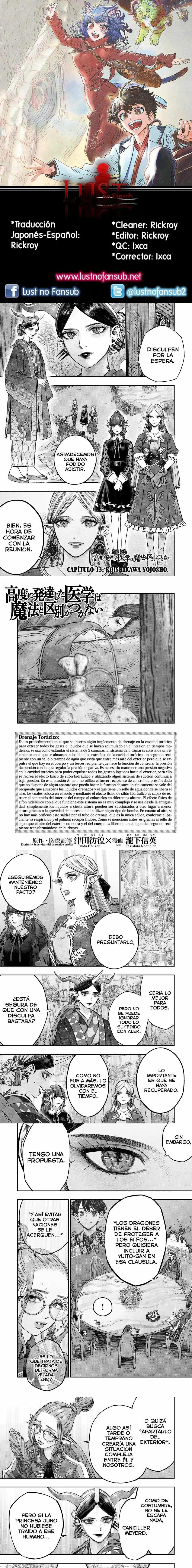 Koudou Ni Hattatsu Shita Igaku Wa Mahou To Kubetsu Ga Tsukanai - Capítulo 13 - Página 1 - LectorTMOo