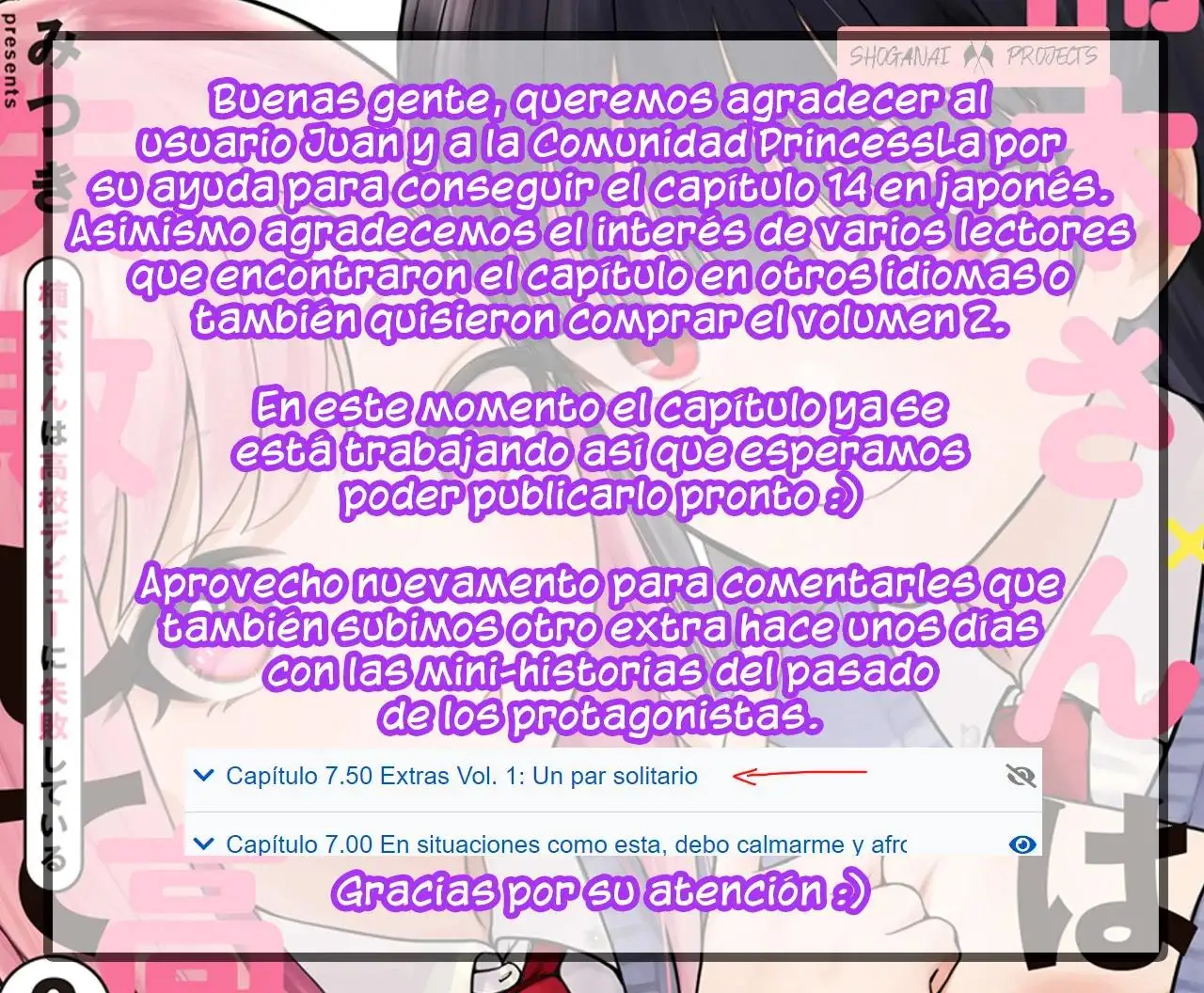 Kusunoki-san wa koukou Debut ni Shippaishiteiru - Capítulo 13.5 - Página 8 - LectorTMOo