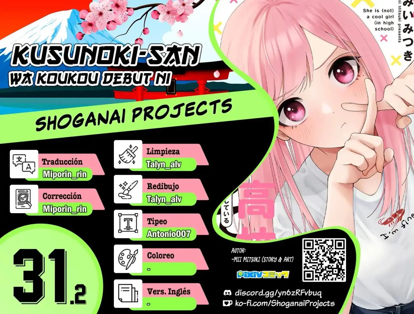 Kusunoki-san wa koukou Debut ni Shippaishiteiru - Capítulo 31.2 - Página 1 - LectorTMOo