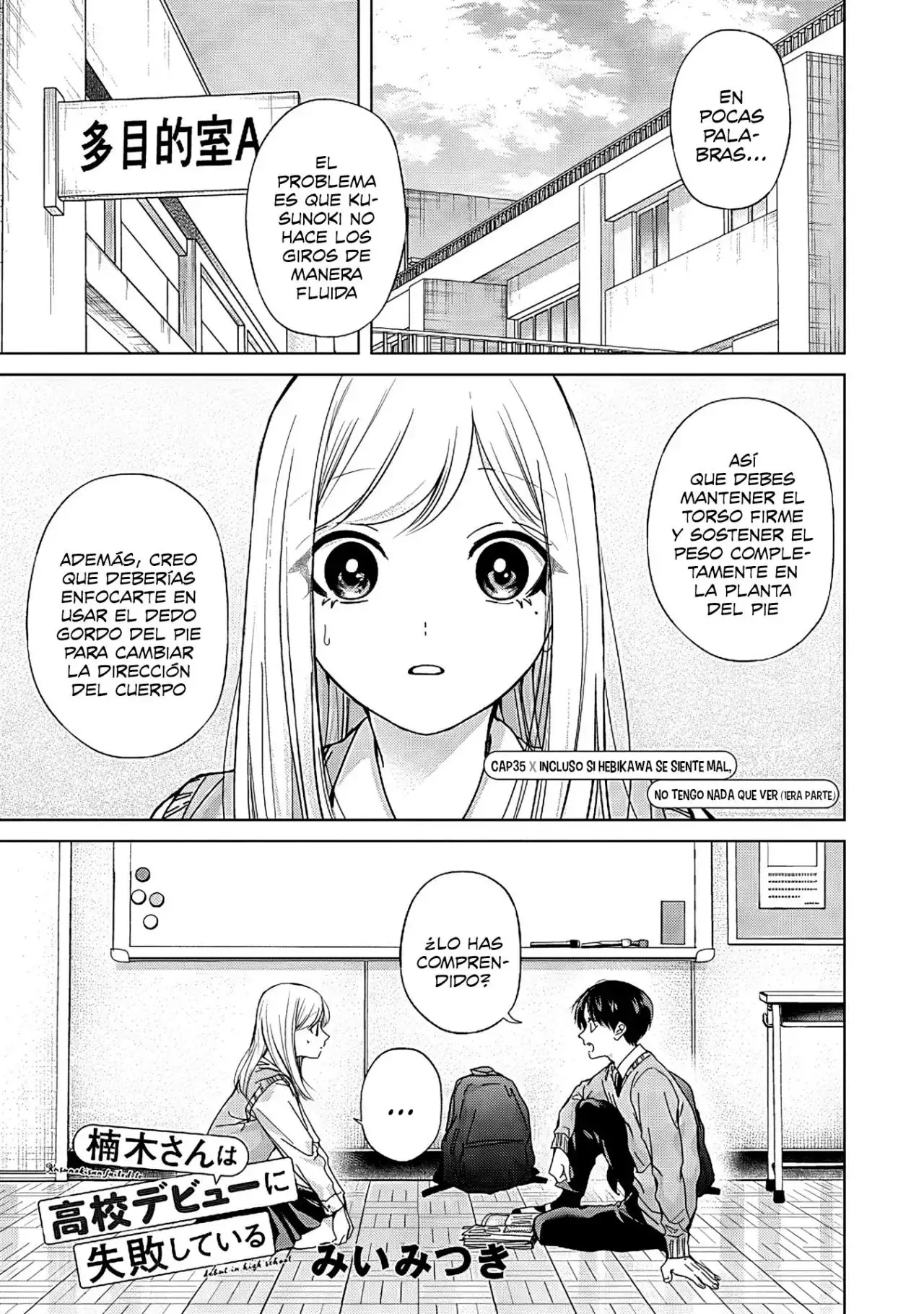 Kusunoki-san wa koukou Debut ni Shippaishiteiru - Capítulo 35 - Página 3 - LectorTMOo