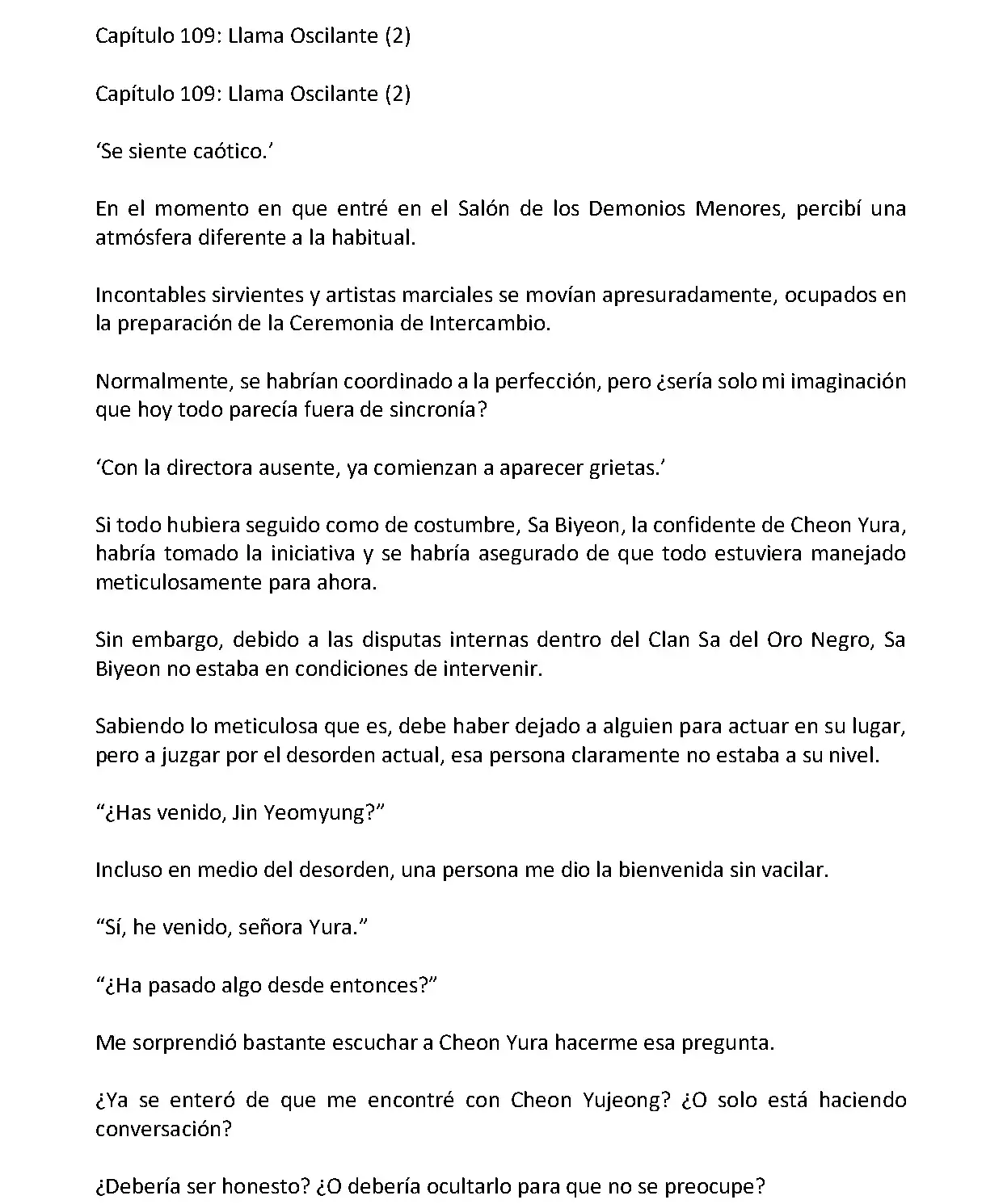 Mi Esposa es la Lider del Culto Demoniaco (Novela) - Capítulo 109 - Página 2 - LectorTMOo