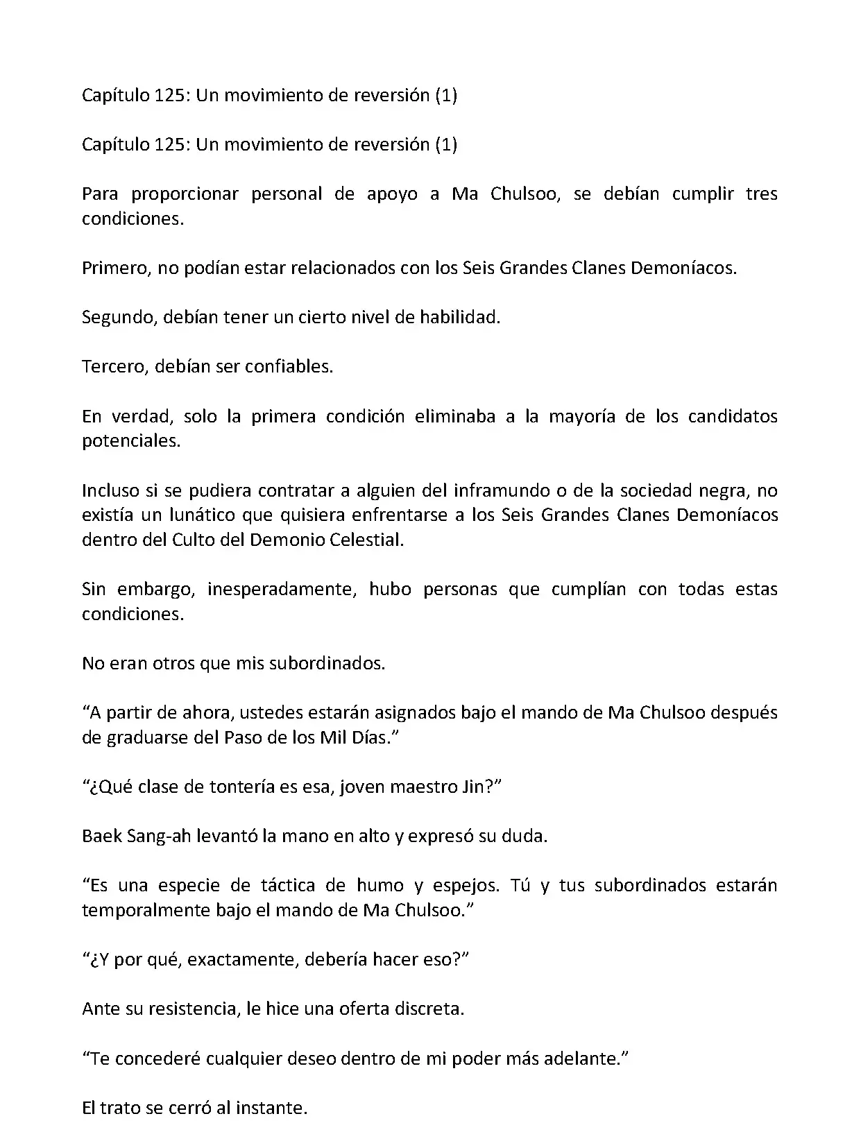 Mi Esposa es la Lider del Culto Demoniaco (Novela) - Capítulo 125 - Página 2 - LectorTMOo