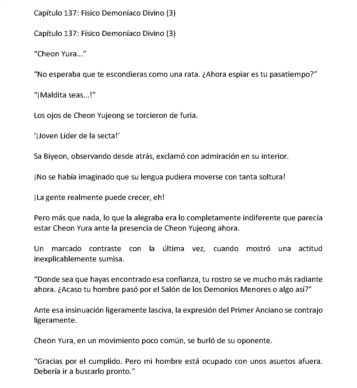Mi Esposa es la Lider del Culto Demoniaco (Novela) - Capítulo 137 - Página 2 - LectorTMOo
