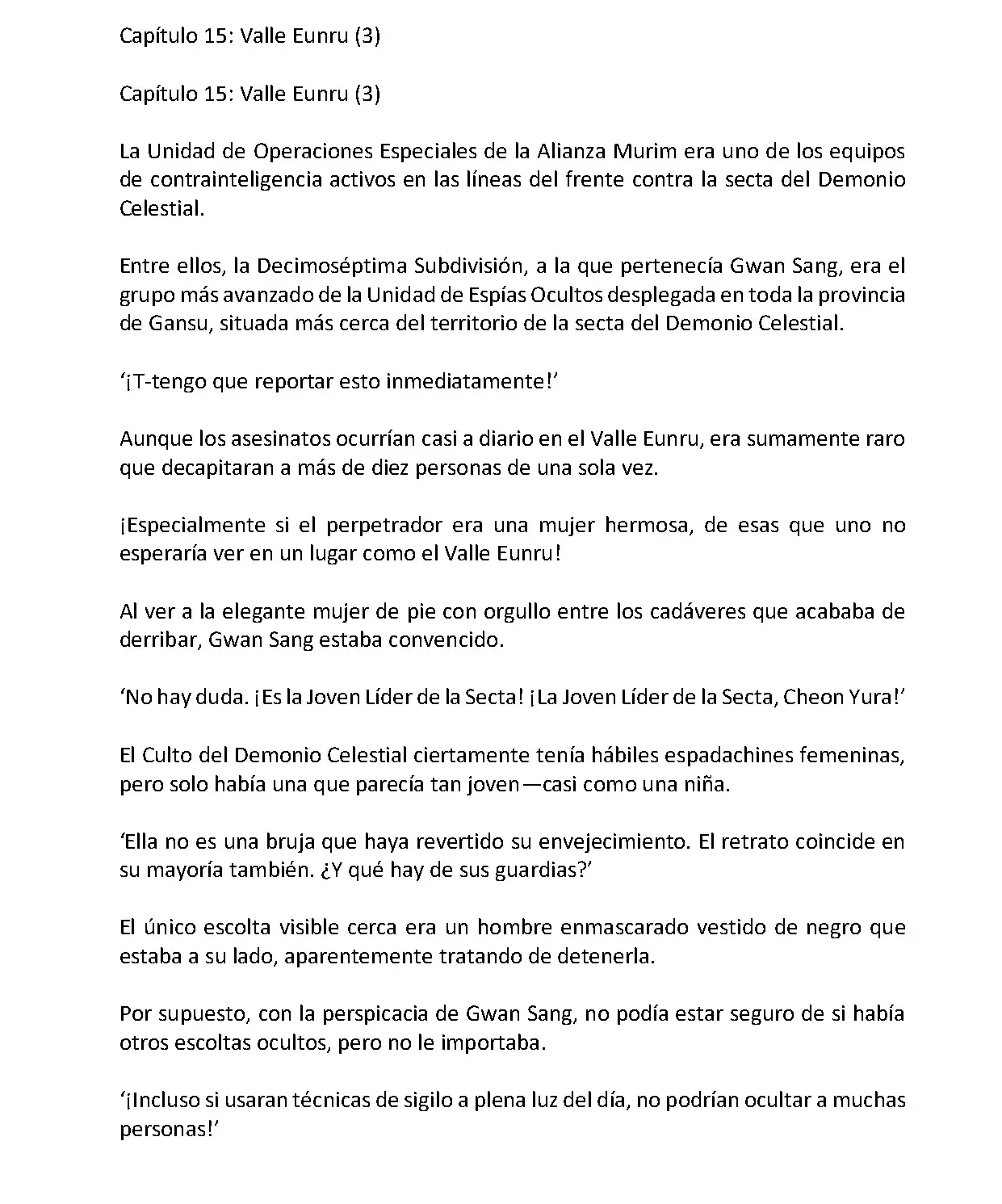 Mi Esposa es la Lider del Culto Demoniaco (Novela) - Capítulo 15 - Página 2 - LectorTMOo