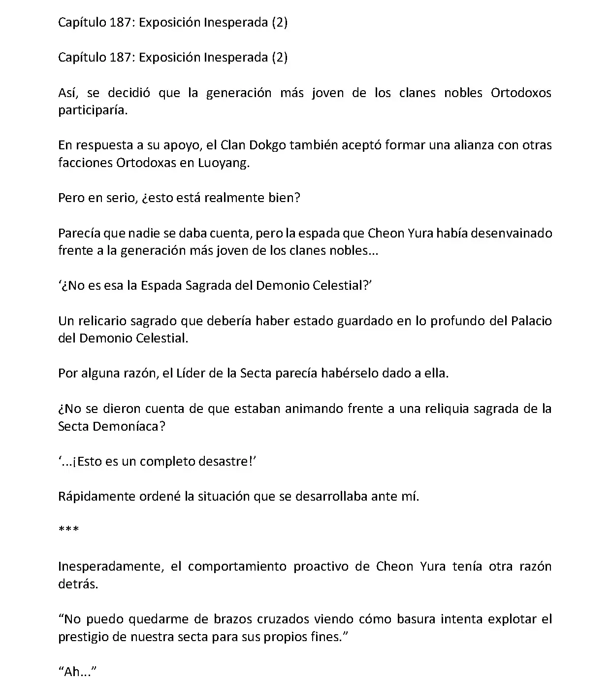 Mi Esposa es la Lider del Culto Demoniaco (Novela) - Capítulo 187 - Página 2 - LectorTMOo