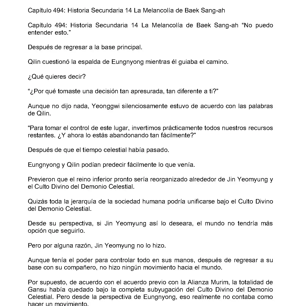 Mi Esposa es la Lider del Culto Demoniaco (Novela) - Capítulo 494 - Página 2 - LectorTMOo