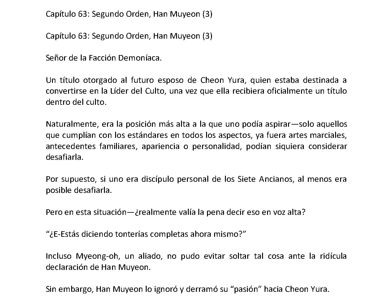 Mi Esposa es la Lider del Culto Demoniaco (Novela) - Capítulo 63 - Página 2 - LectorTMOo