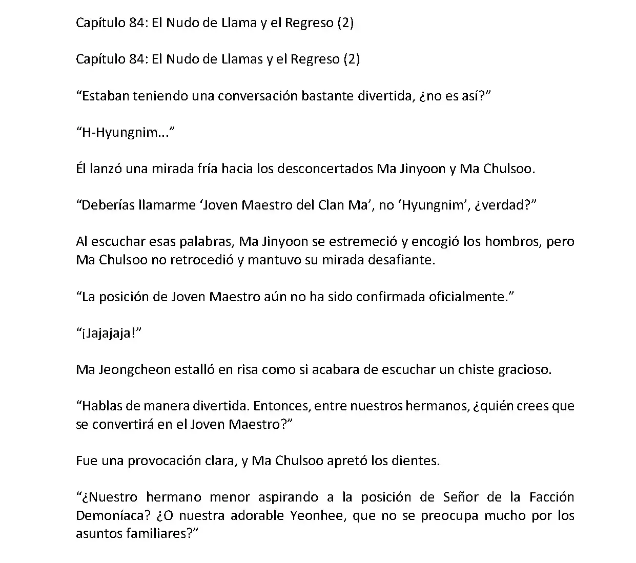 Mi Esposa es la Lider del Culto Demoniaco (Novela) - Capítulo 84 - Página 2 - LectorTMOo